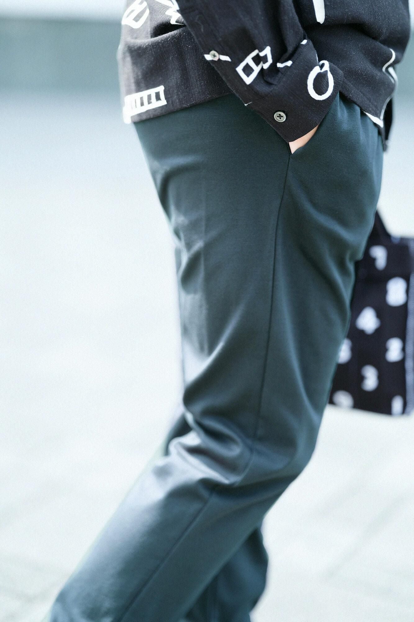 ポンチローマ レギンスパンツ/深緑色(しんりょくしょく)