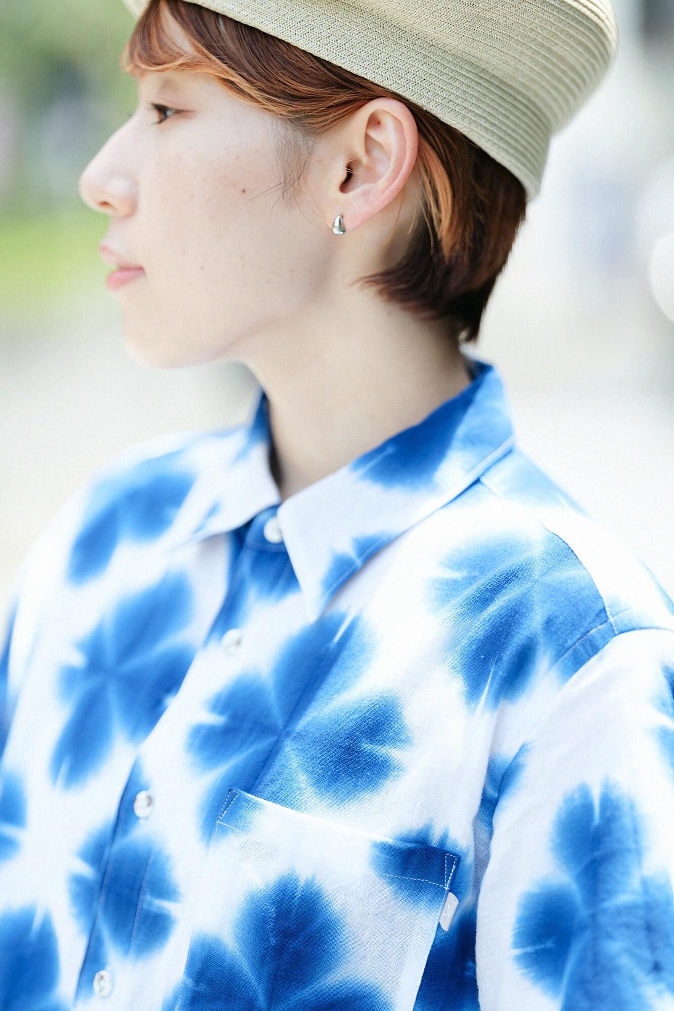 【online한정】이세모멘 아리마츠 나루미시보리 반팔셔츠/ 장정 눈꽃 3