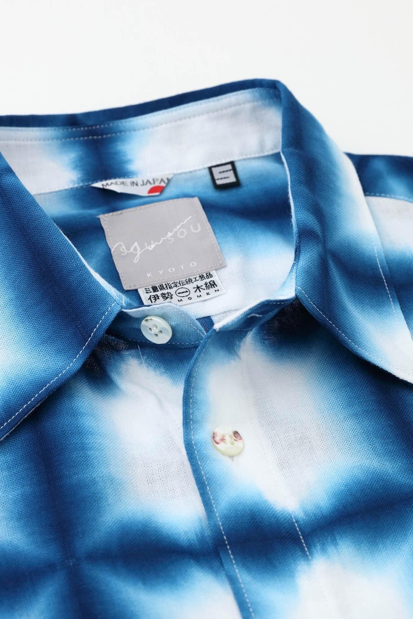 이세모멘 Arimatsu Narumi시보리 반팔셔츠/ Zhang Zheng Yukihana 1