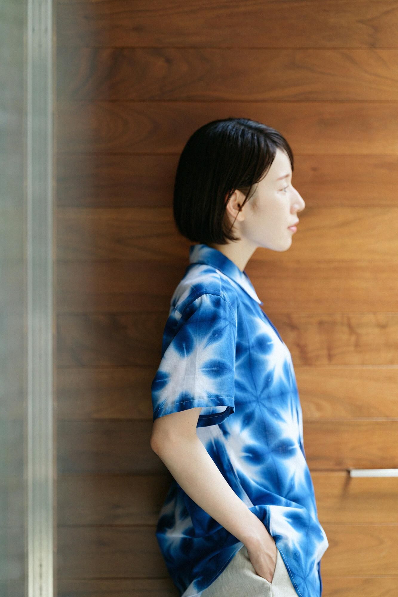 【online한정】이세모멘 Arimatsu Narumi시보리 반팔셔츠/ Zhang Zheng Yukihana 2