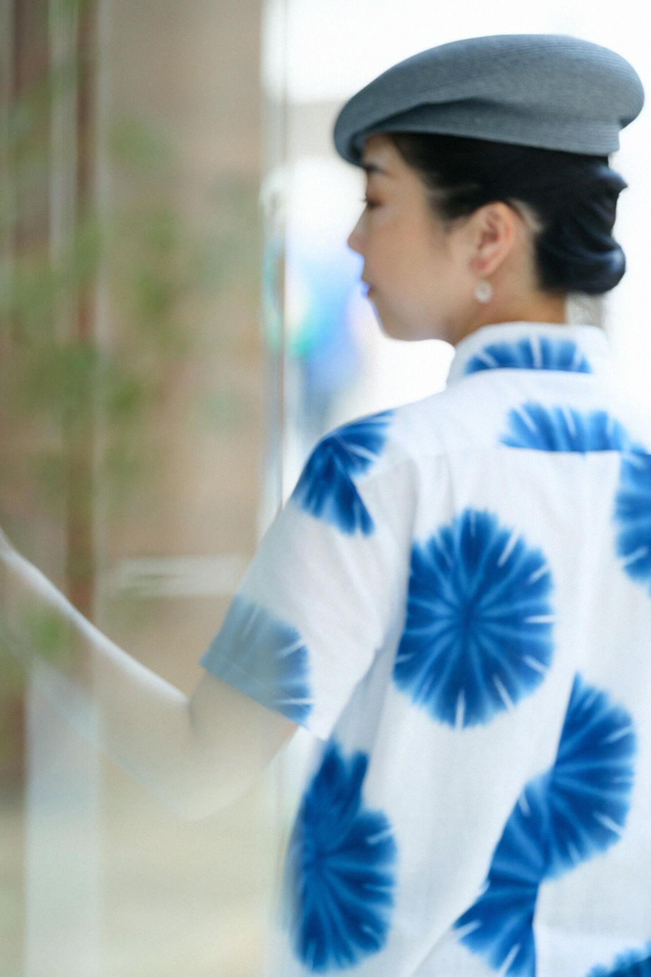 【online한정】이세모멘 아리마츠 나루미시보리 반팔셔츠/ 장 젱 아사노하(아사노하) 2