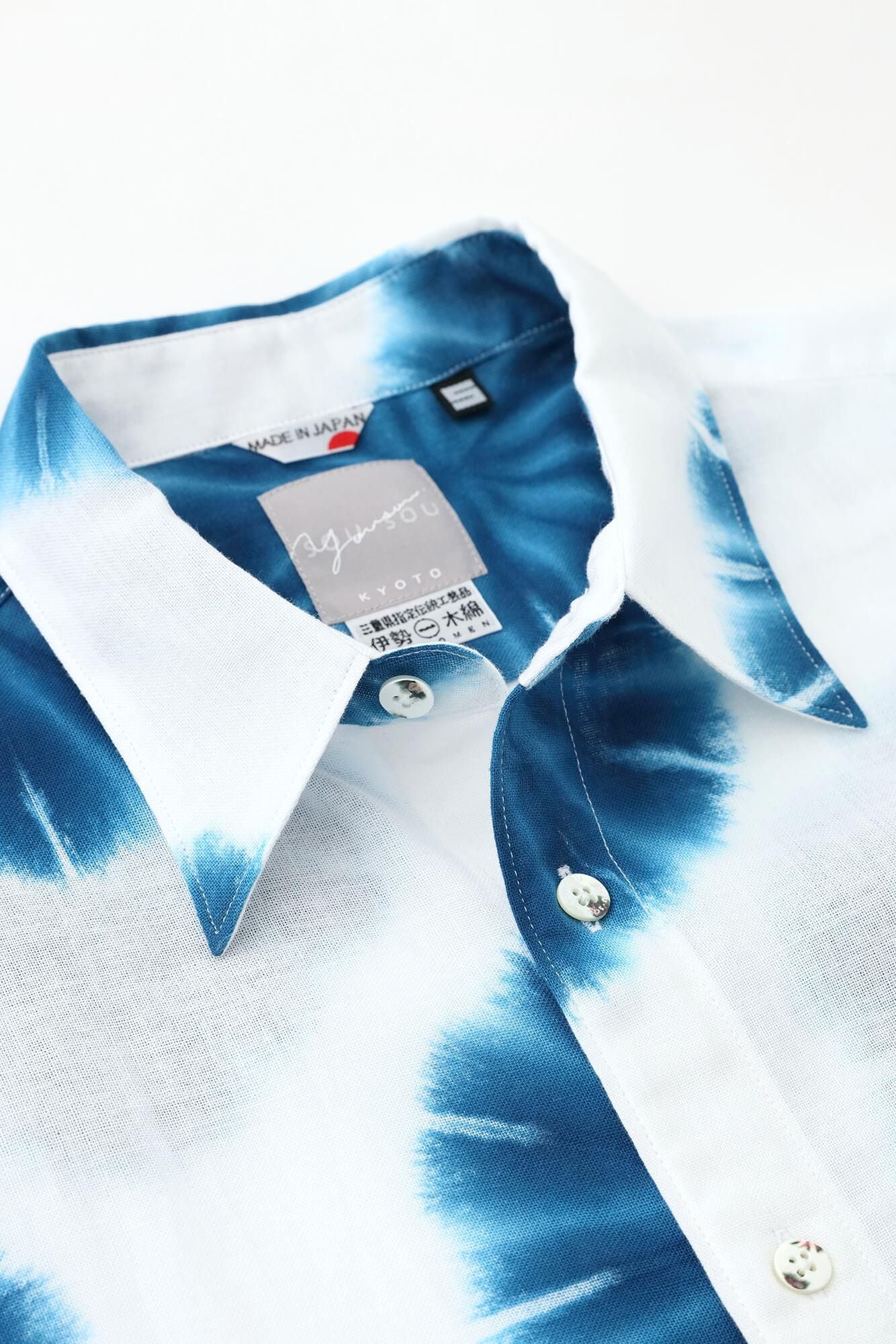 【online한정】이세모멘 아리마츠 나루미시보리 반팔셔츠/ 장 젱 아사노하(아사노하) 2