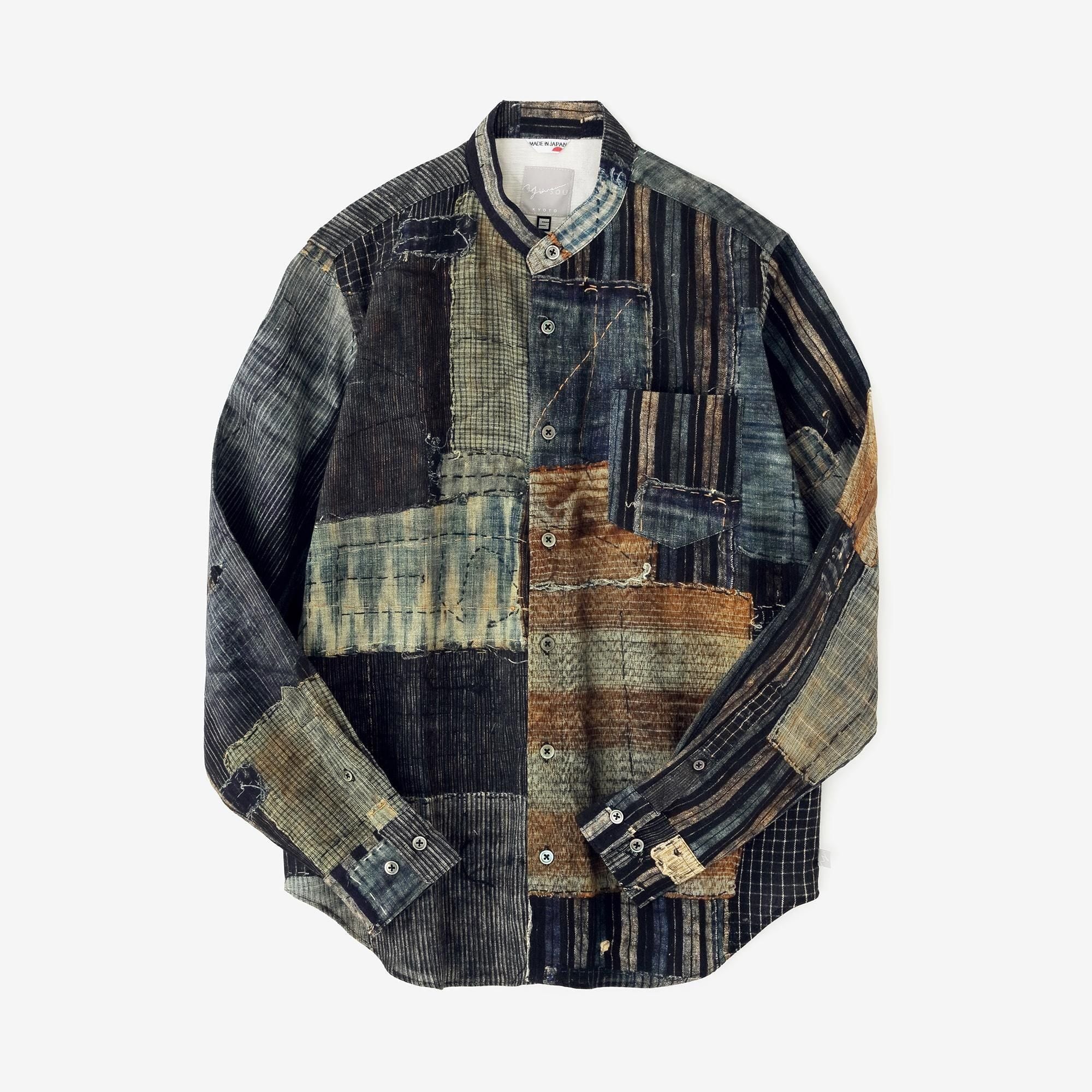 타카시마치지미 20/20 스탠드칼라 셔츠/BORO II IJ