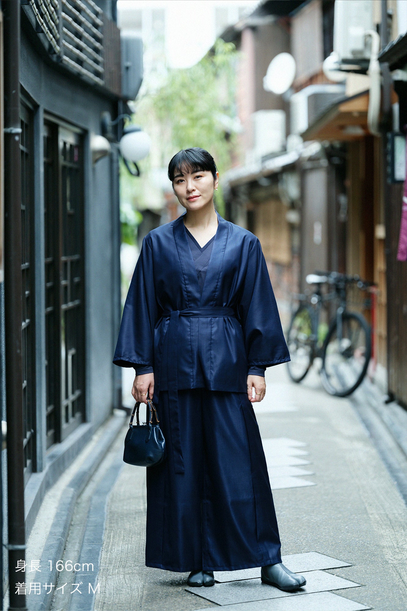 실크 울 코우시오리 이치노히다 히로나리 몸뻬/남색