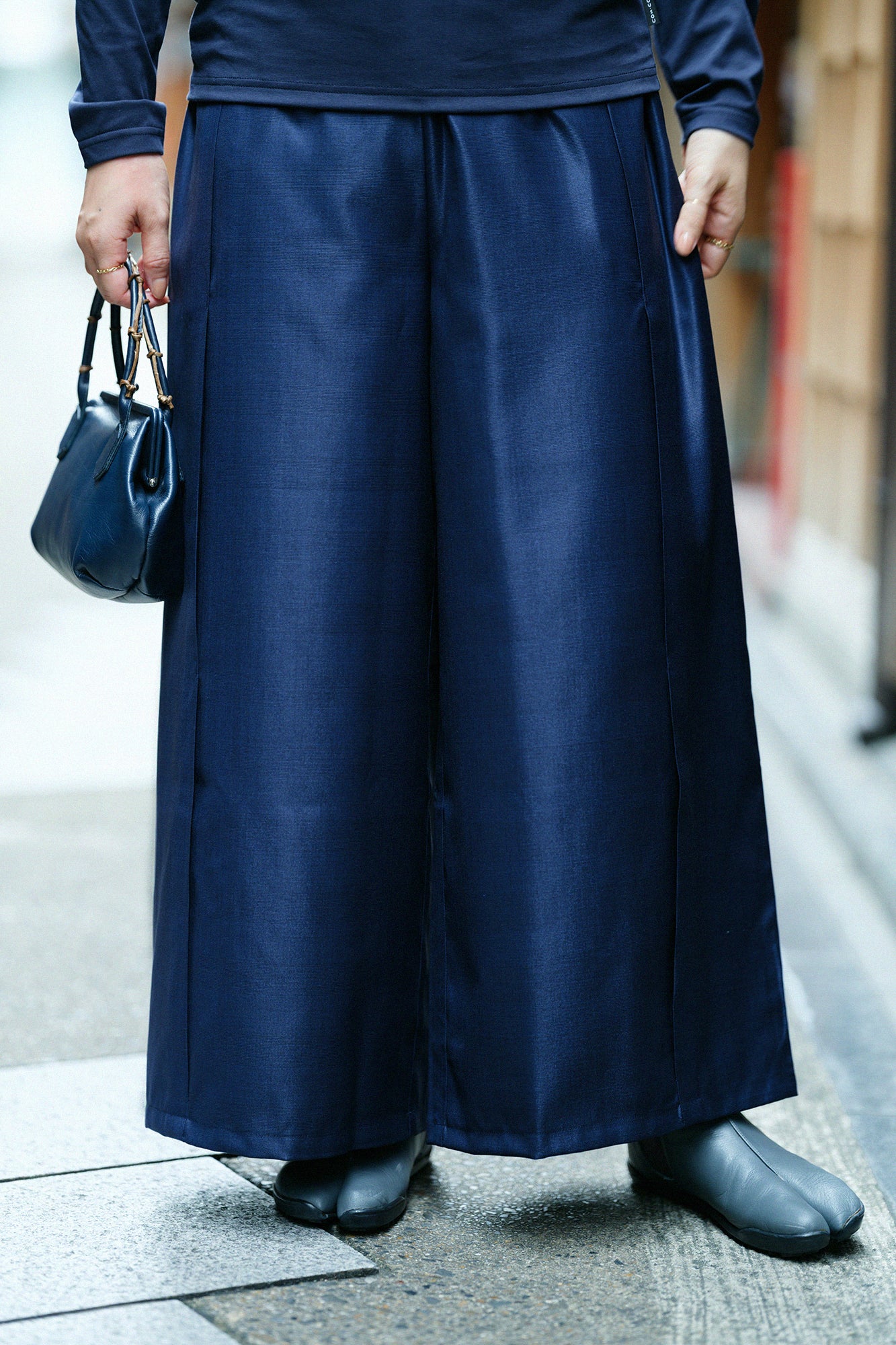 실크 울 코우시오리 이치노히다 히로나리 몸뻬/남색