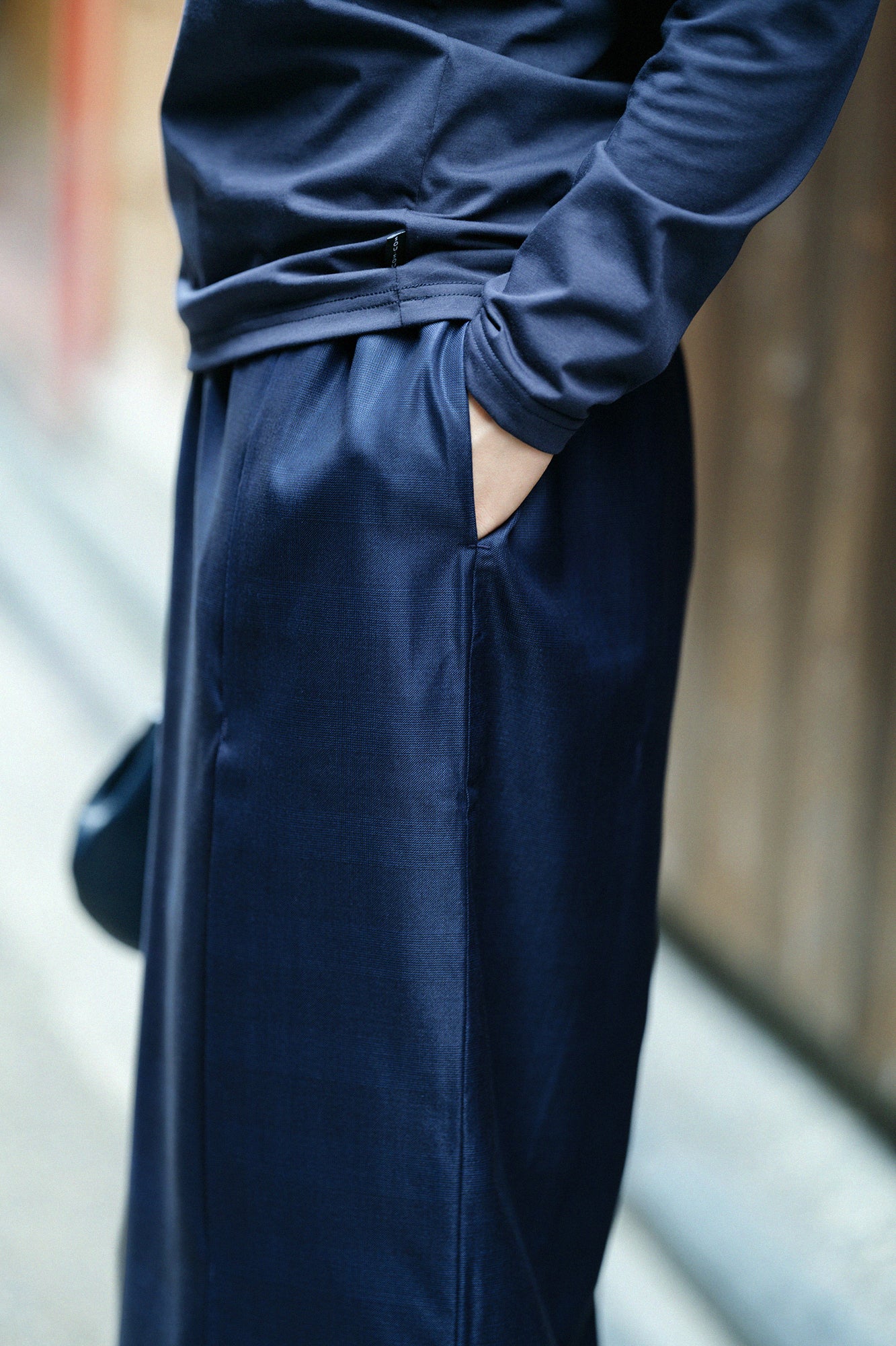 실크 울 코우시오리 이치노히다 히로나리 몸뻬/남색