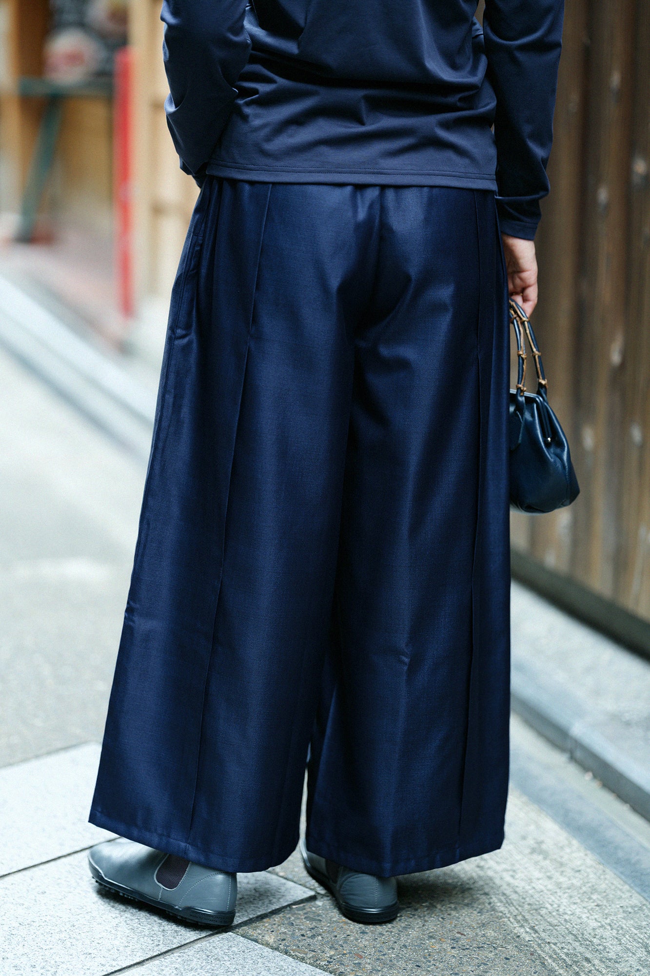 실크 울 코우시오리 이치노히다 히로나리 몸뻬/남색