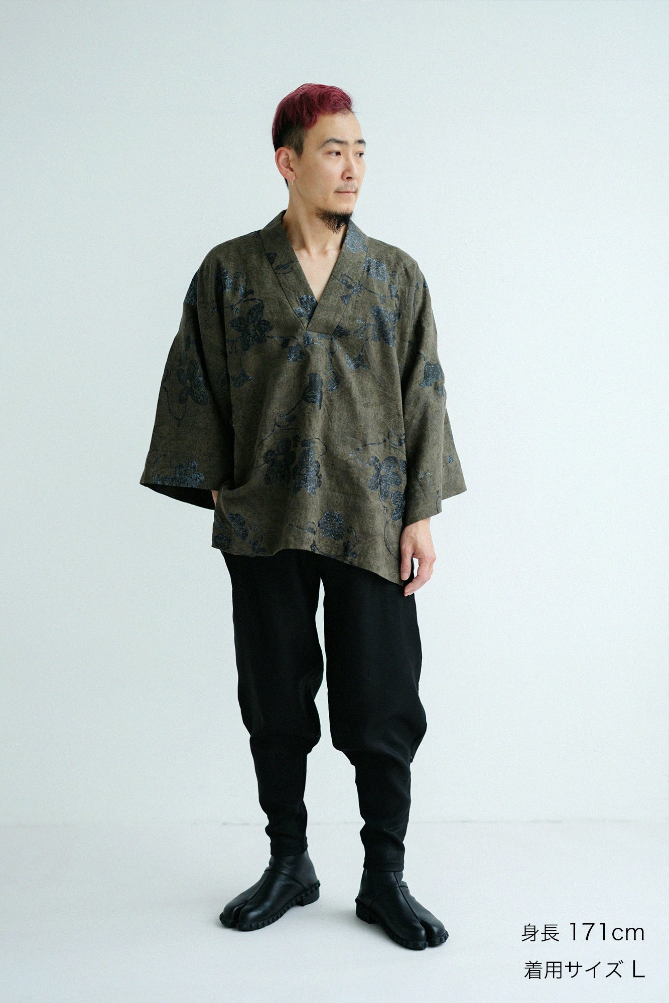 麻 綾織(あやおり) 裁付(たっつけ)えんゆう穿き/濡羽色(ぬればいろ)