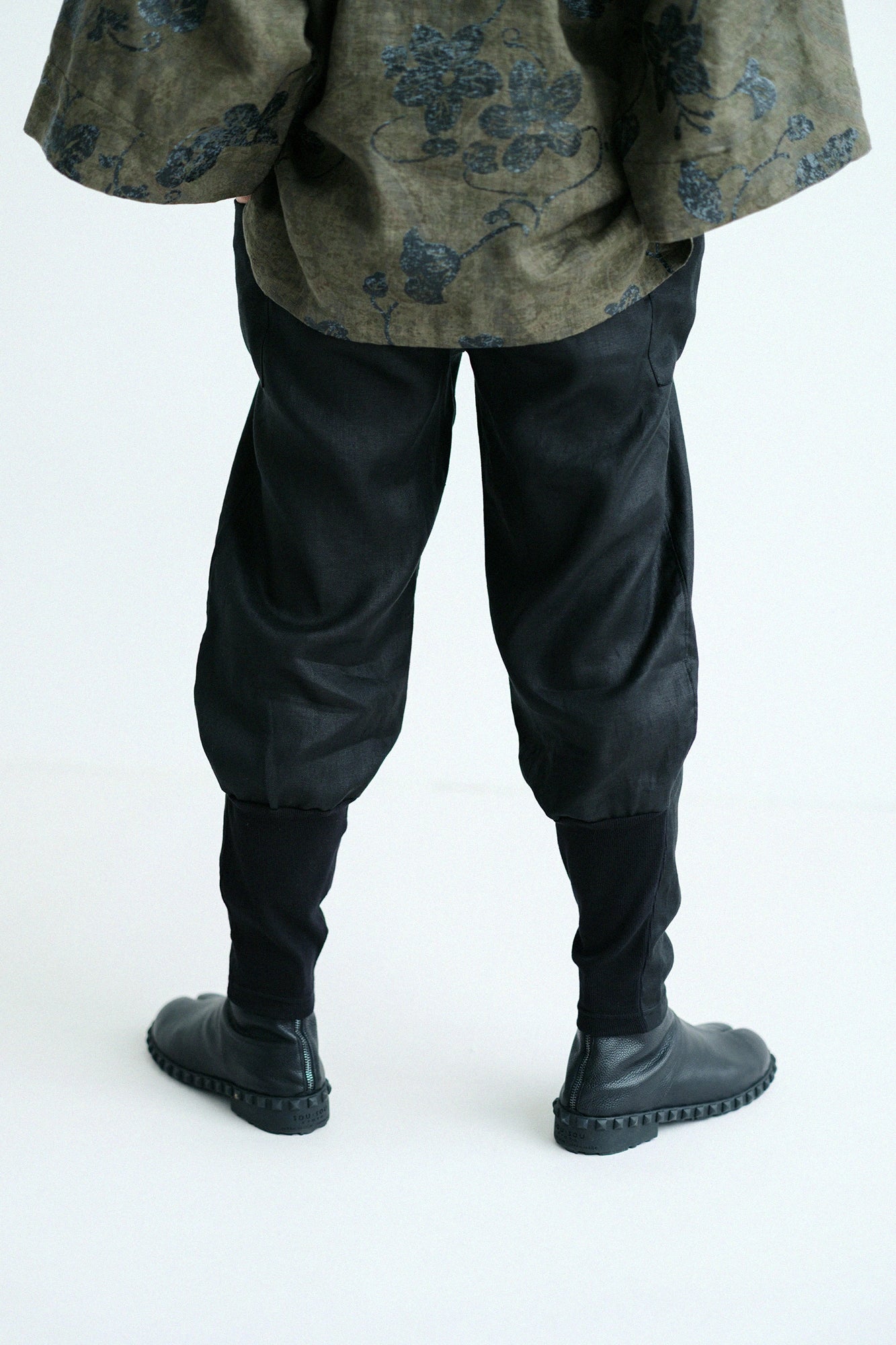 麻 綾織(あやおり) 裁付(たっつけ)えんゆう穿き/濡羽色(ぬればいろ)