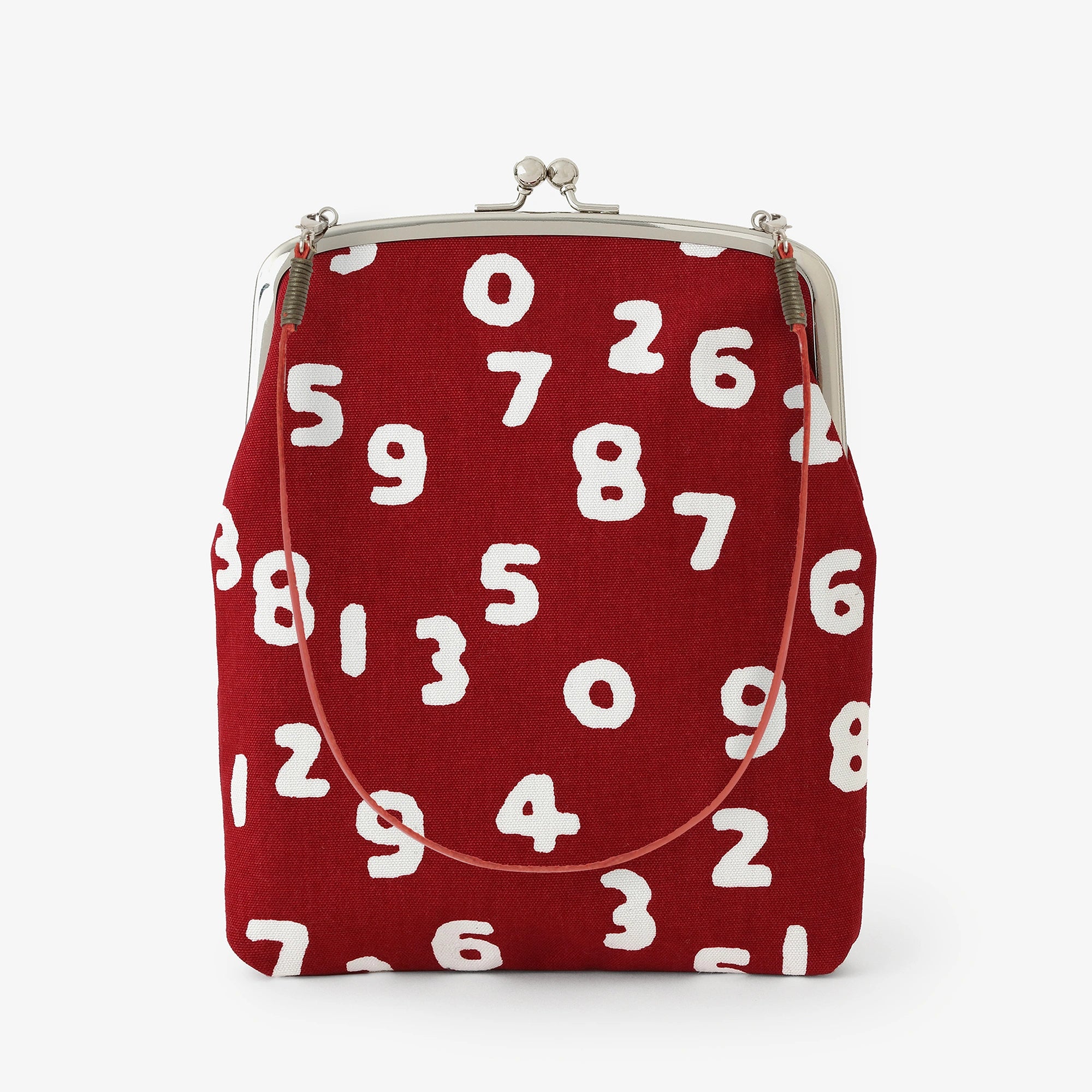 No.12 Canvas Soft Gamaguchi Clasp Purse (L) /SO-SU-U Kon Red