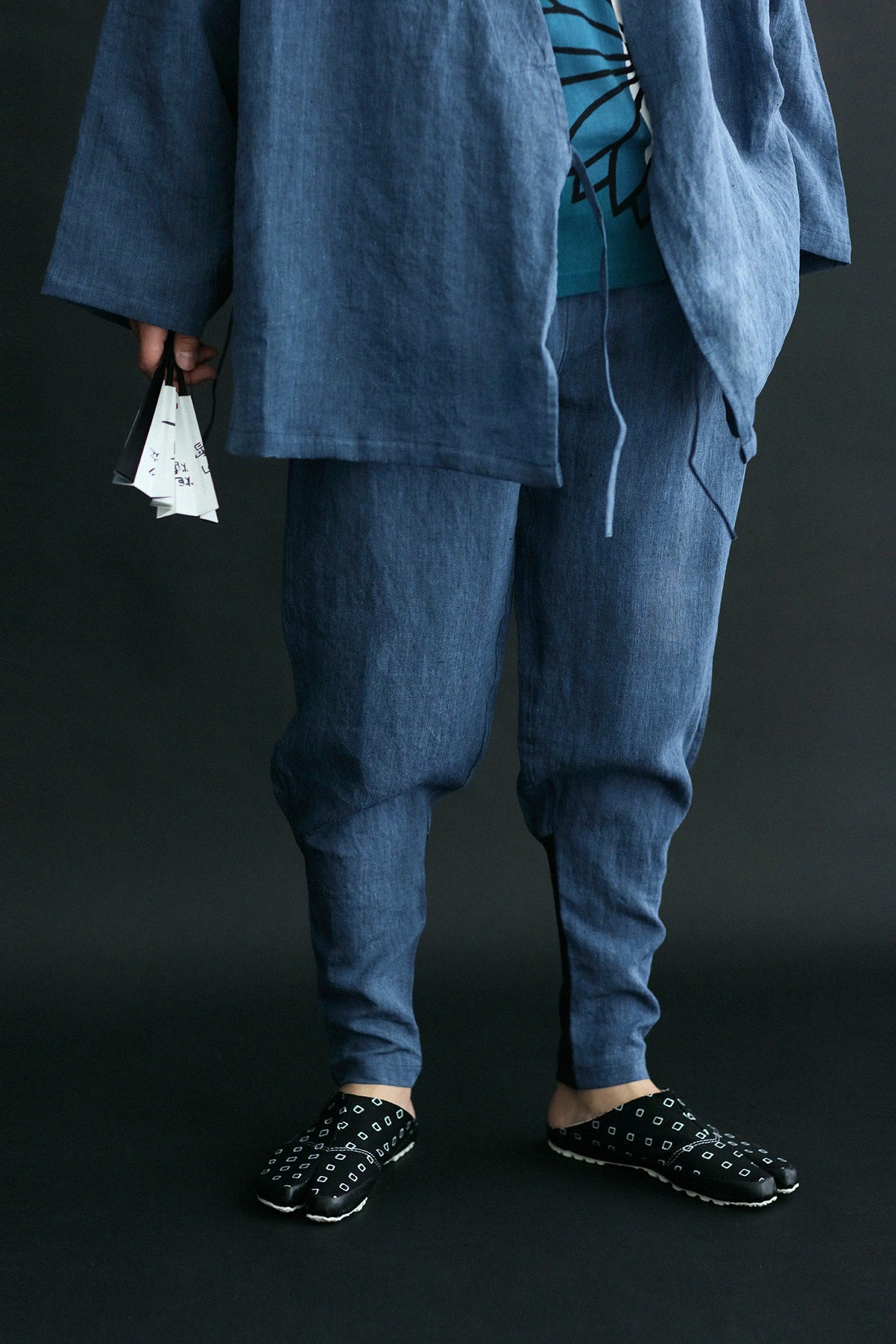 Tabi Socks/Masu (Masu) 검은색(당신이 그것을 입었다면 괜찮습니다) ×흰색