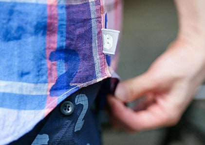 リネンチェック 半袖シャツ