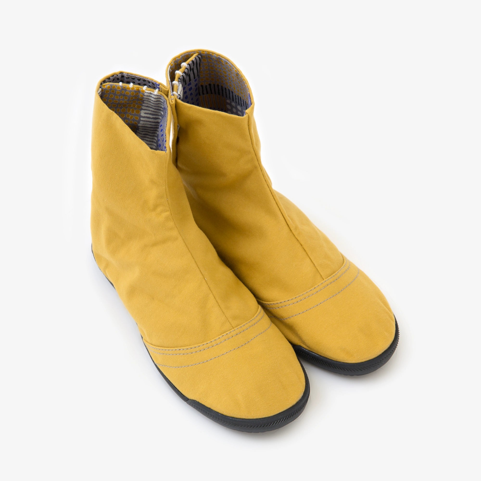 【net limited】Marugo Round Toe Tabi Shoes / Mustard×Field