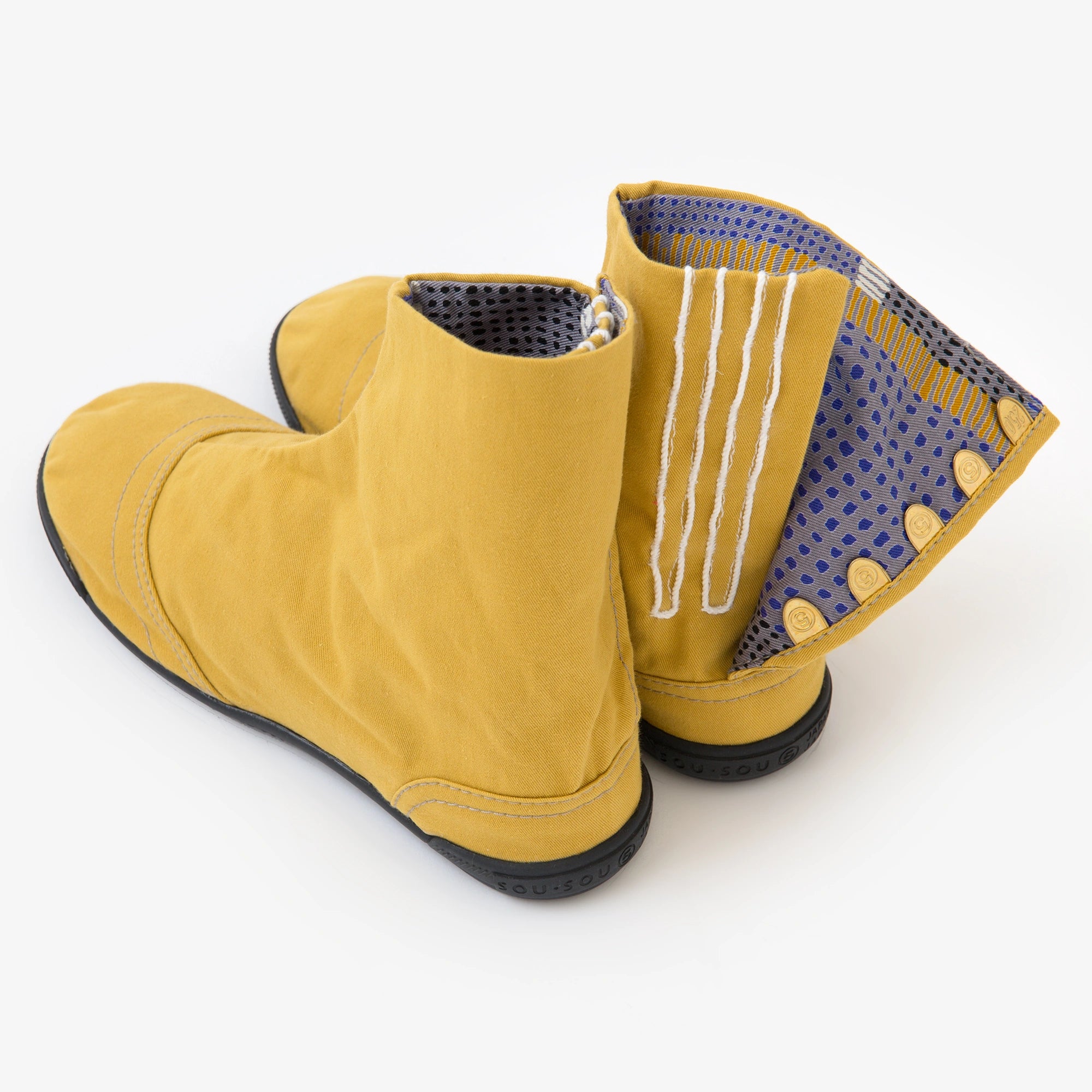[En ligne seulement] 5 chaussettes tabi à bouts ronds/couleur moutarde x champ