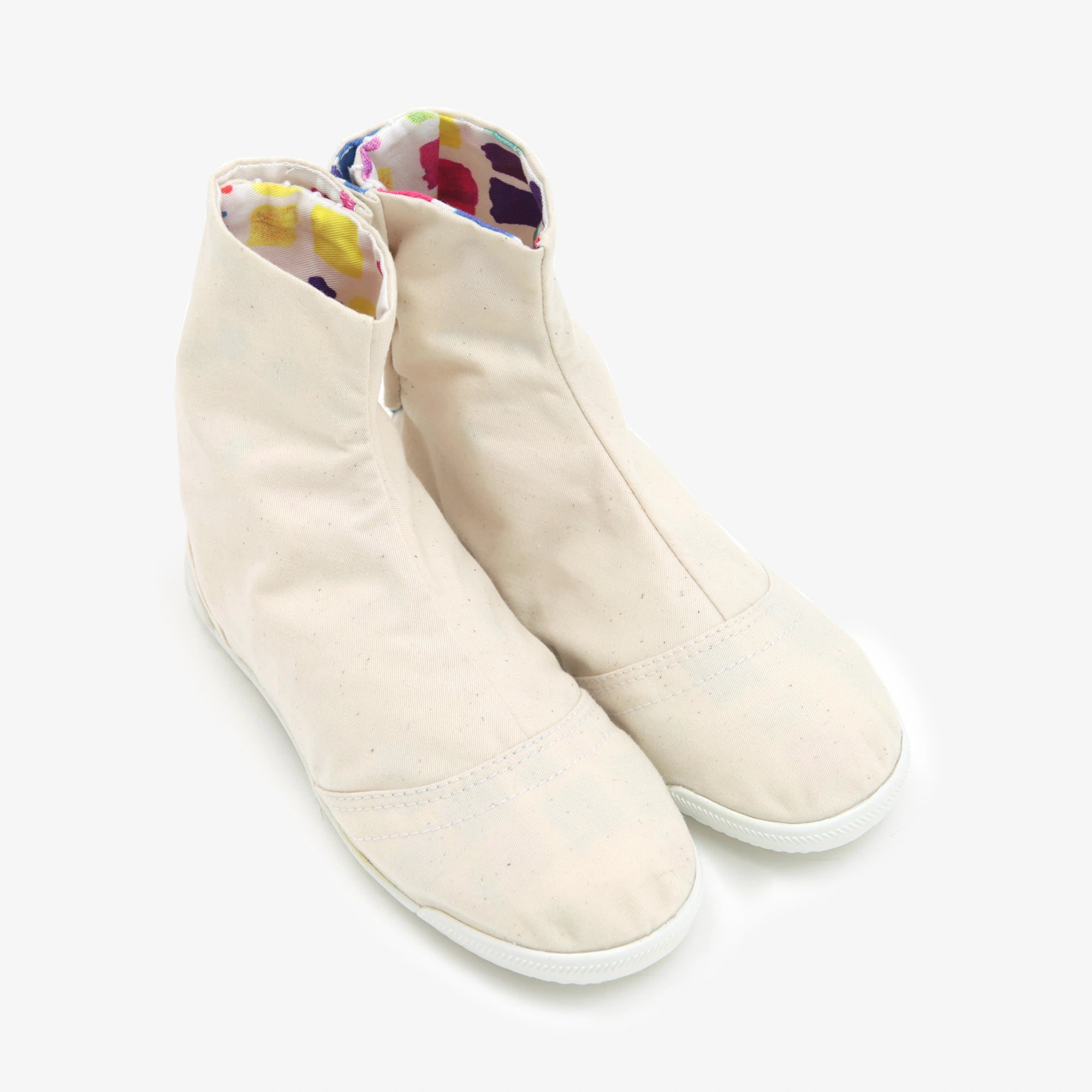 【net limited】Marugo Round Toe Tabi Shoes / Ecru×Palette