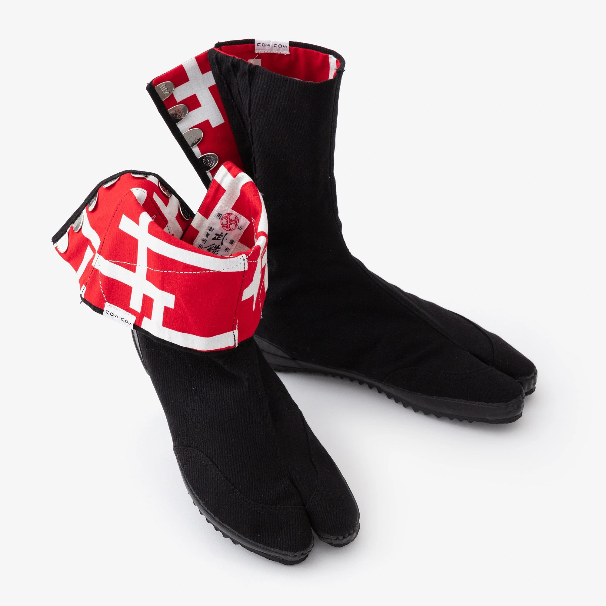 貼付まつり足袋 10枚小鉤（こはぜ）／濡羽色×桟（ぬればいろ×さん）