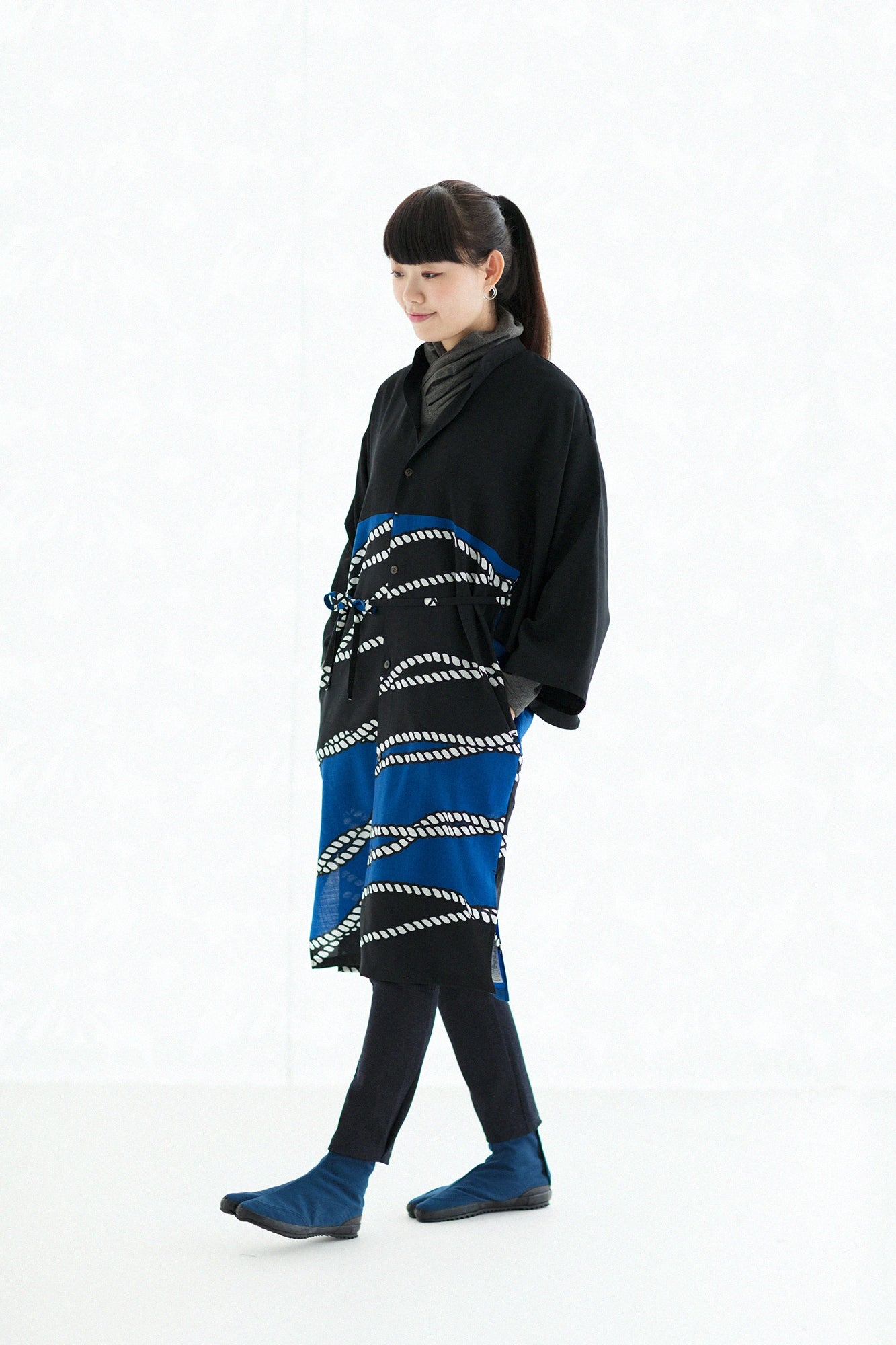 Beklebtes Festival-Tabi/Dunkelblau x voller Chrysanthemen (Noukon x Chrysantheme)