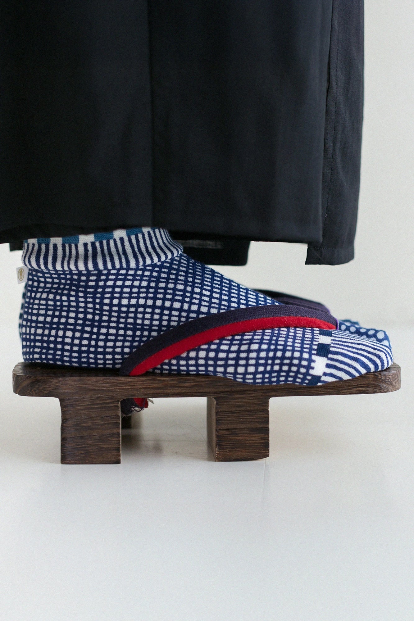 스트레치버선무늬 면/마가사네 세이와 *미끄럼 방지 기능 있음