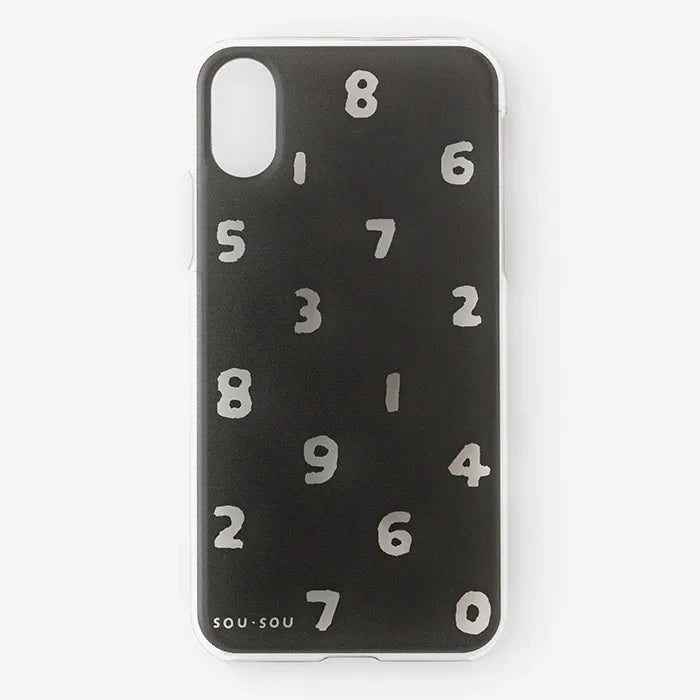 【net限定】iPhone_XS_Max テキスタイルカバー／クリア・SO-SU-U 濡羽色（ぬればいろ）▲
