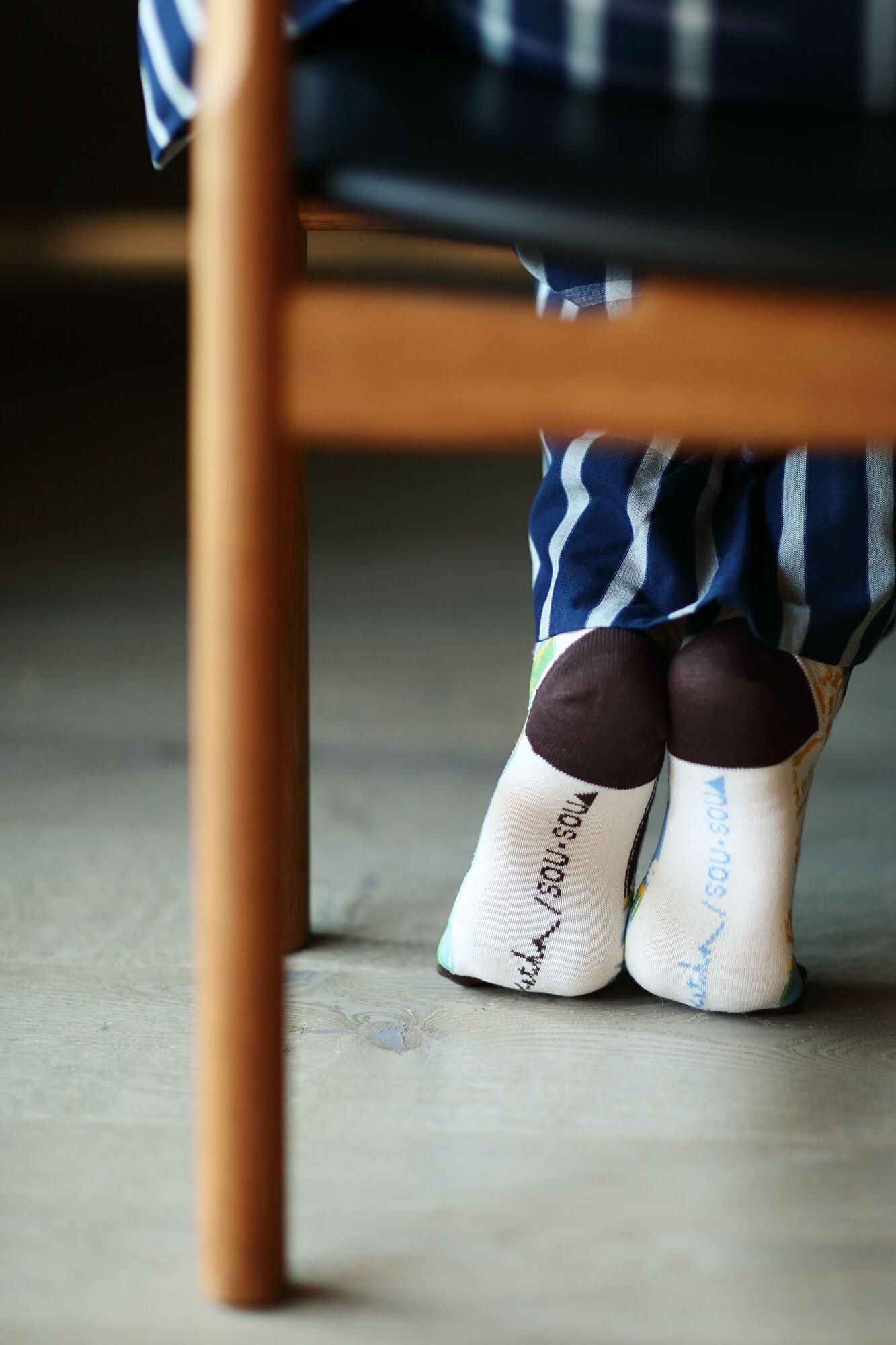 Tabi Socks (Mid-calf)／Patchwork Kimono of Uesugi Kenshin Family Recreation【Men・Women】