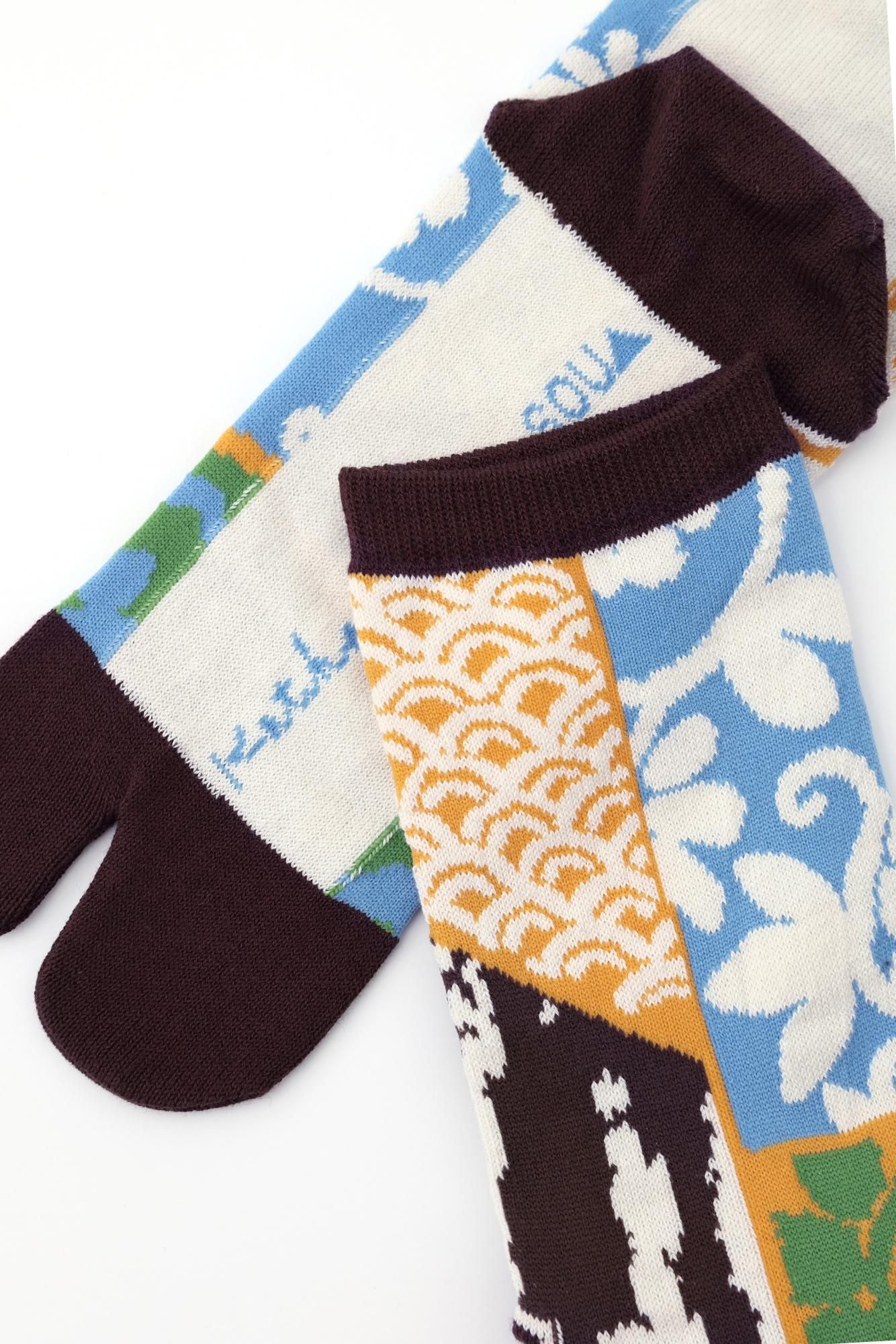 Tabi Socks (Mid-calf)／Patchwork Kimono of Uesugi Kenshin Family Recreation【Men・Women】