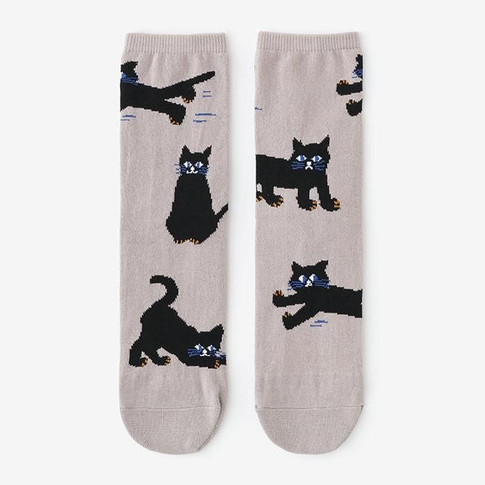 Round Toe Tabi Socks (Mid-calf)／Cat