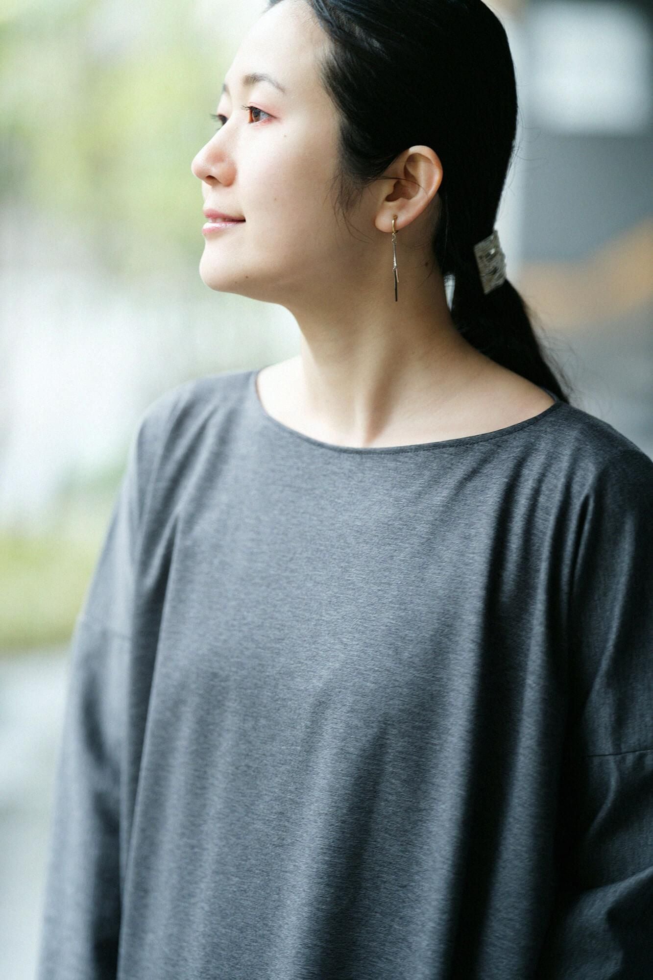 Ponte Fabric Royal Cool B.N. Long Sleeve One Piece /  Ink Grey