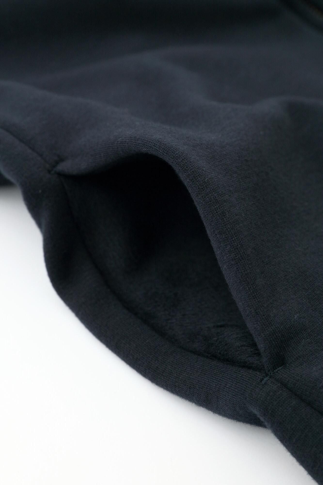 Blouson col montant en maille boa au dos/marine foncé x SO-SU-U▲
