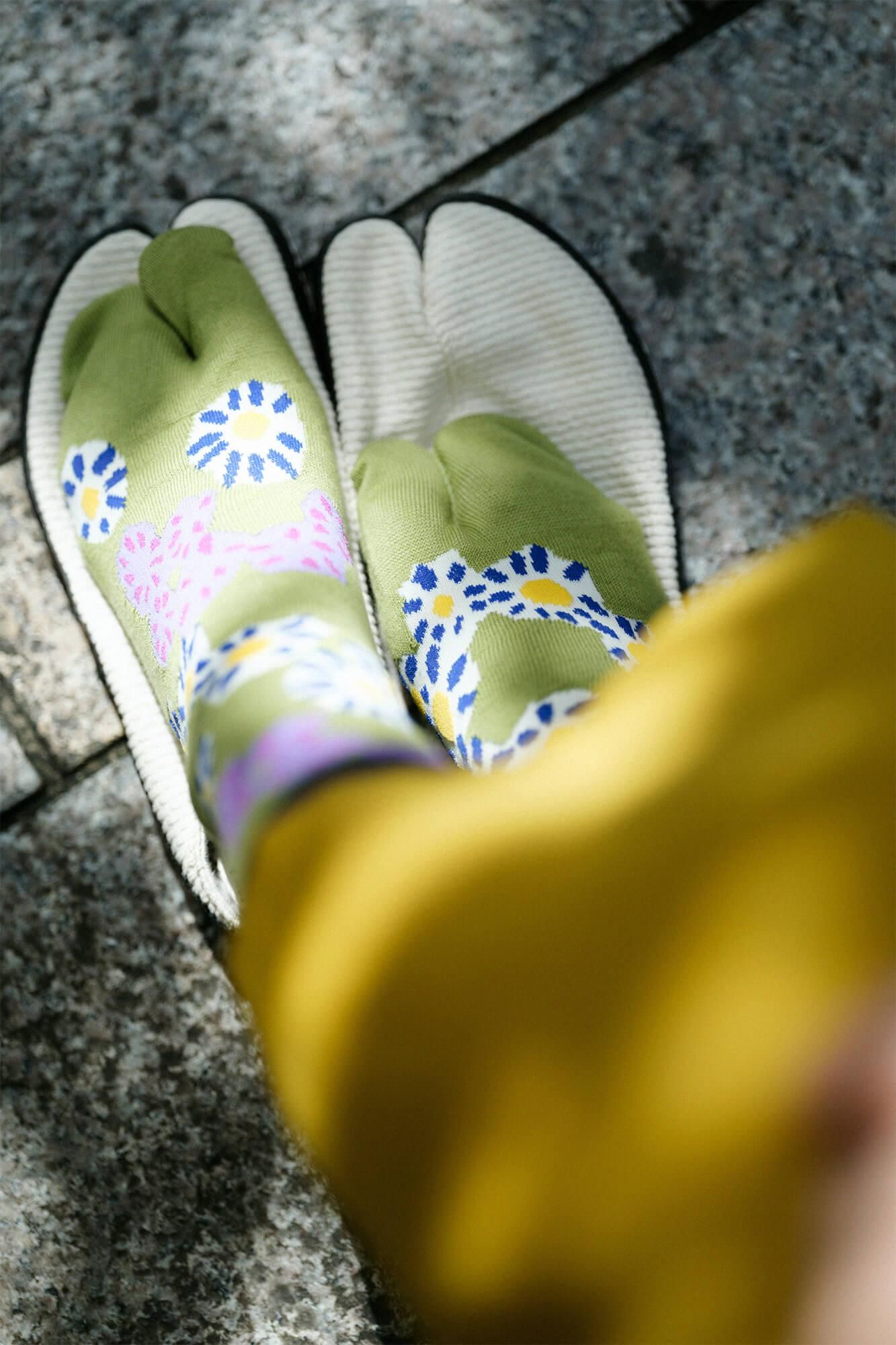 足袋下（普通丈）／菊花開（きくのはなひらく） 【男・女性用】