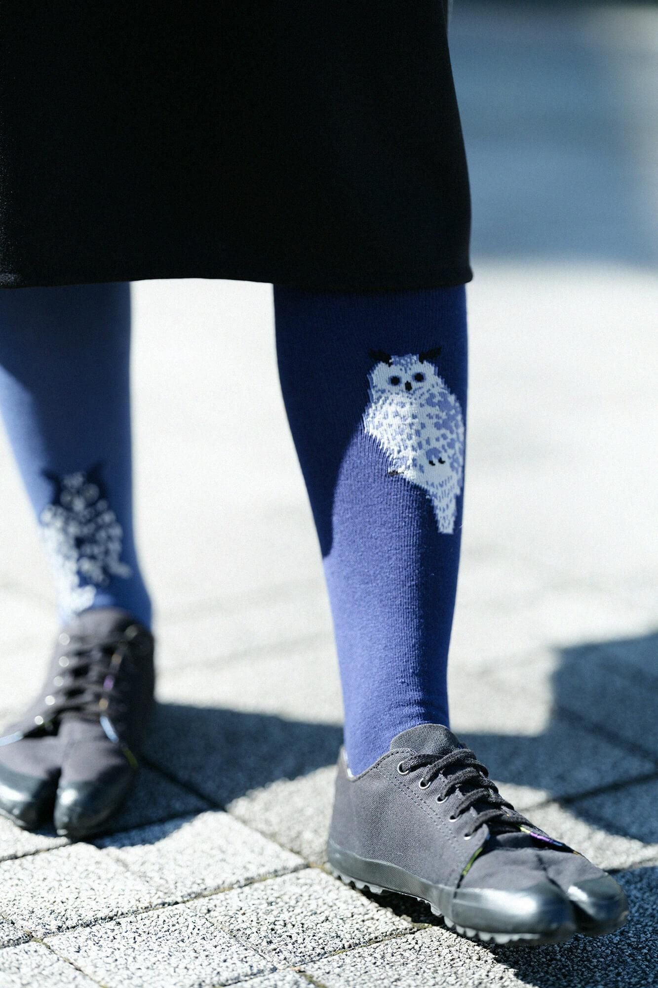 Strumpfhosen Tabi/Eule Marineblau