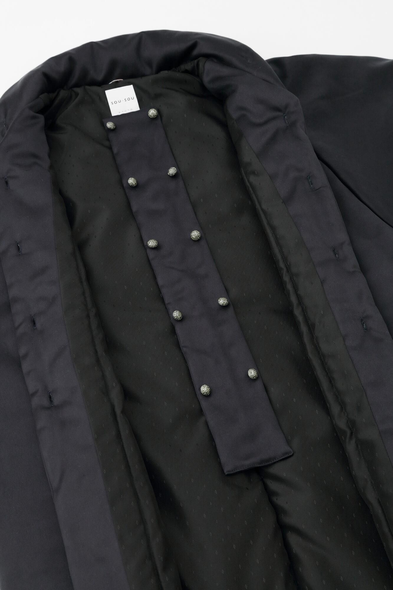 [Disponible uniquement sur le net] Faux nubuck Manches Nagajinbaori Imperial (Kyuuchusode) Batting (nakawataase) / Noir bleu marine (Kurokon)