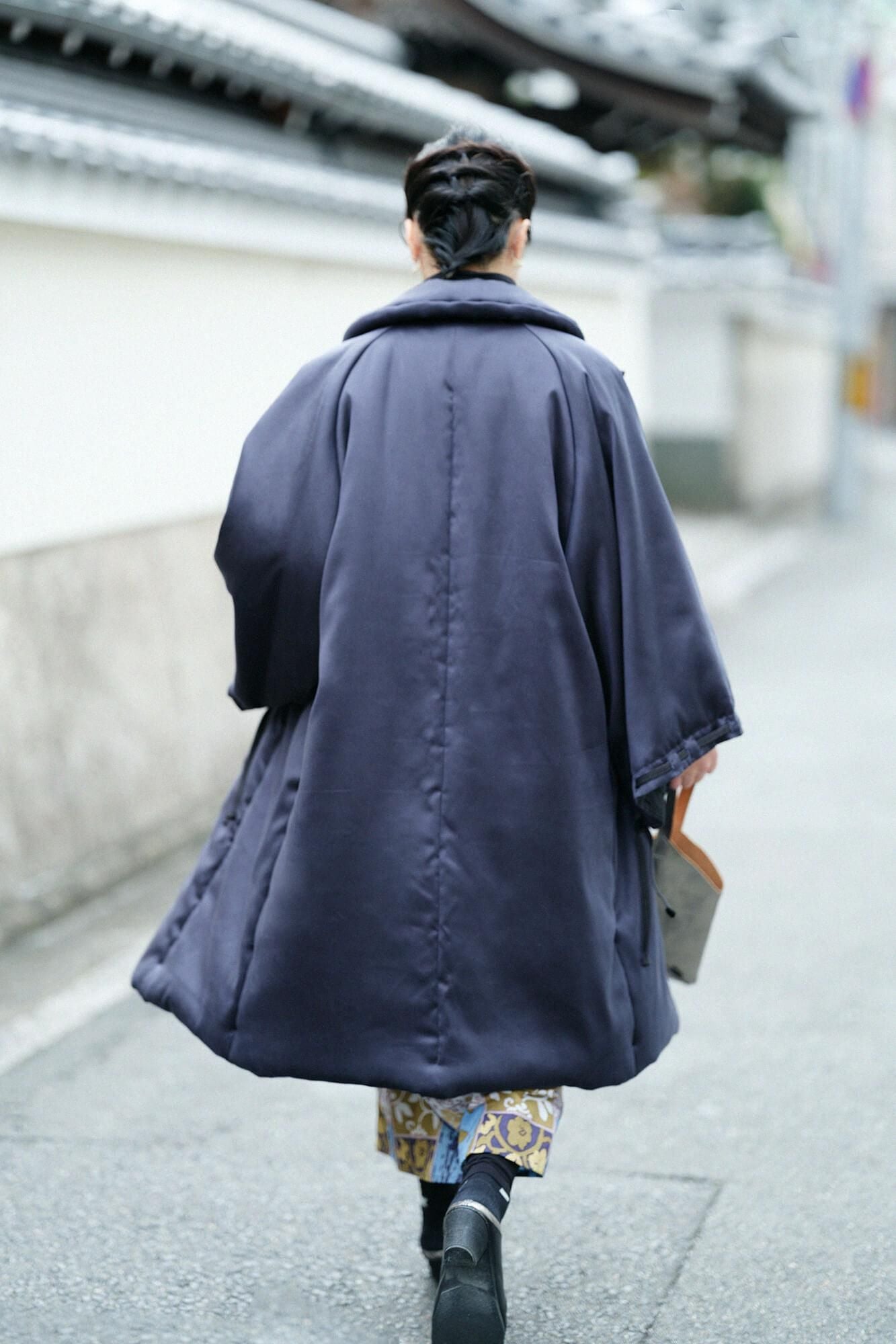 [Disponible uniquement sur le net] Faux nubuck Manches Nagajinbaori Imperial (Kyuuchusode) Batting (nakawataase) / Noir bleu marine (Kurokon)