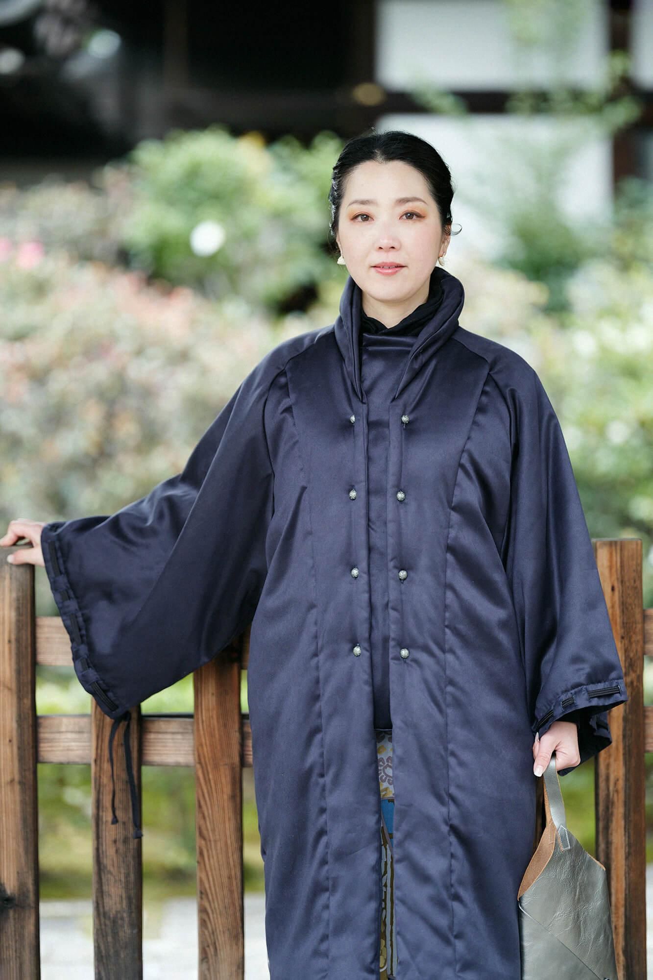 [Disponible uniquement sur le net] Faux nubuck Manches Nagajinbaori Imperial (Kyuuchusode) Batting (nakawataase) / Noir bleu marine (Kurokon)