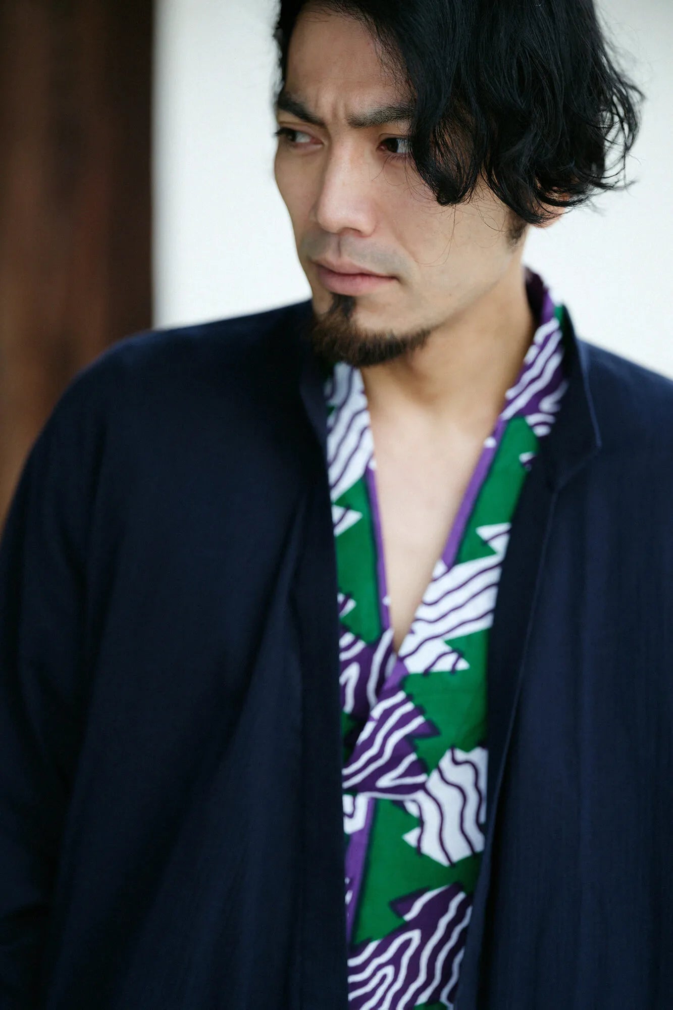 高島縮 20/20 作務襯衣（さむしんい）／留紺（とめこん）