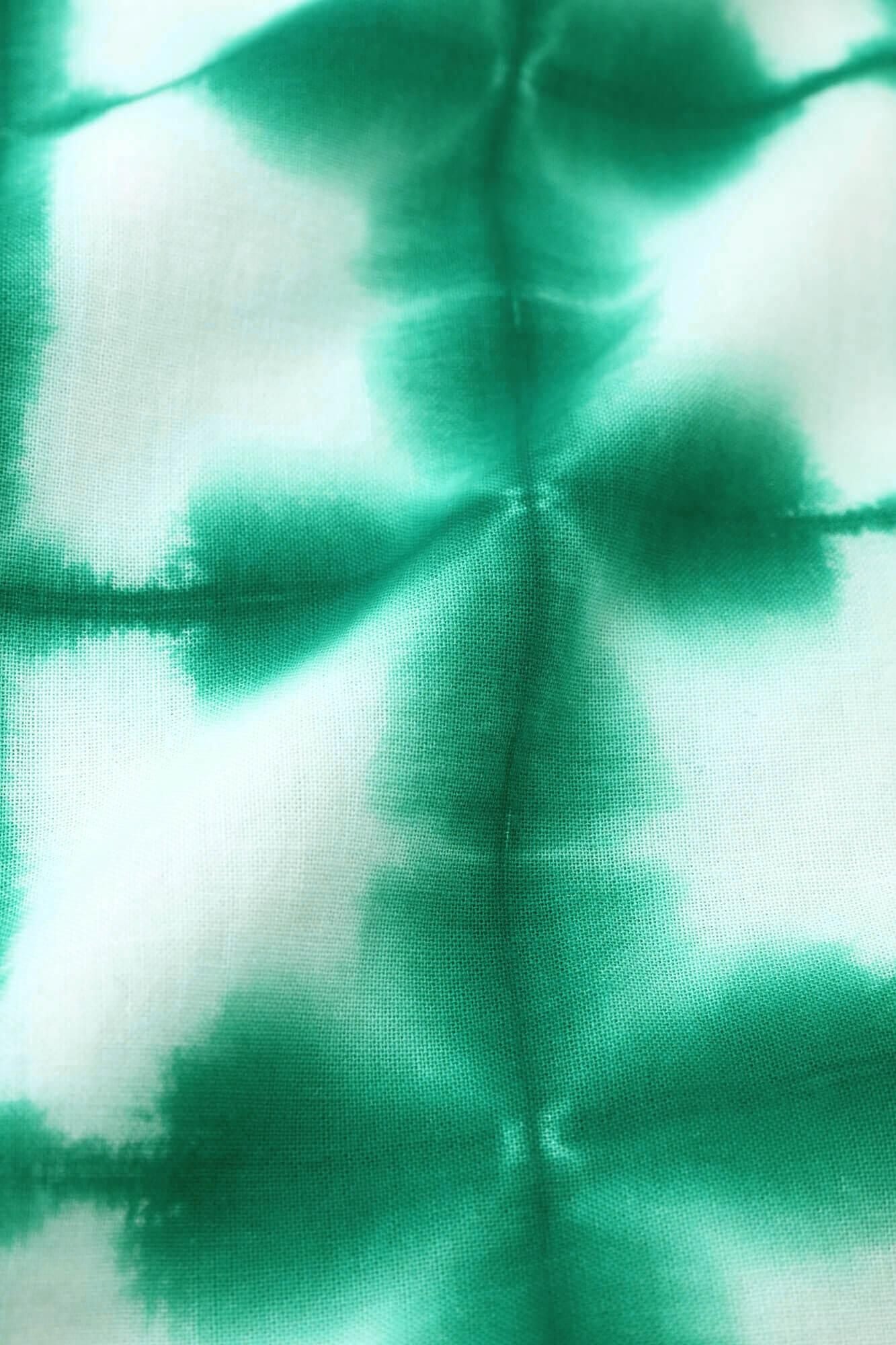 ISE棉花，Arimatsu Narumi Shibori，文字，窗扇，两块，两片，张郑，Sekka，绿色1