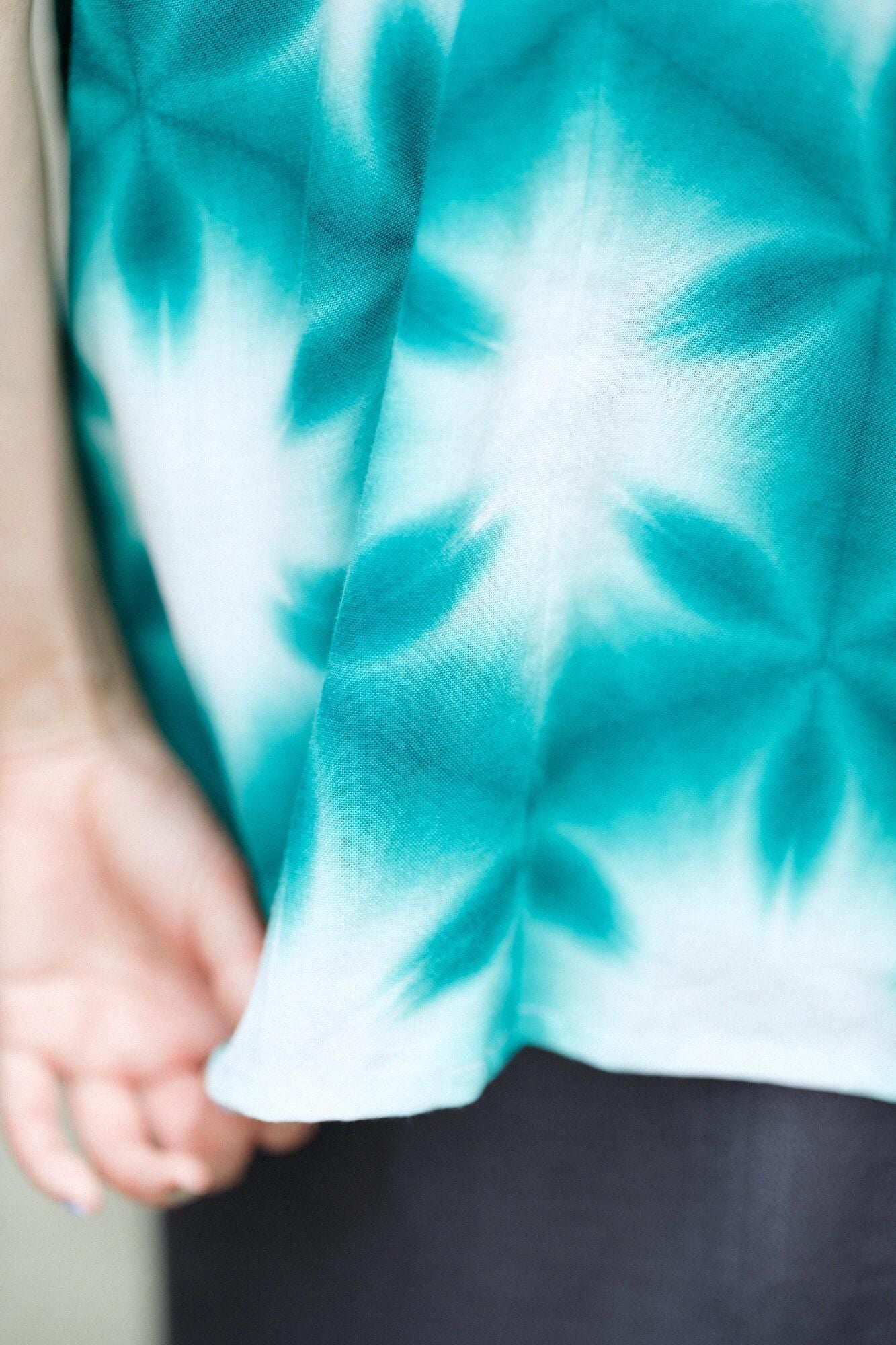 ISE棉花，Arimatsu Narumi Shibori，文字，窗扇，两体，两体，张郑，塞卡，绿色4