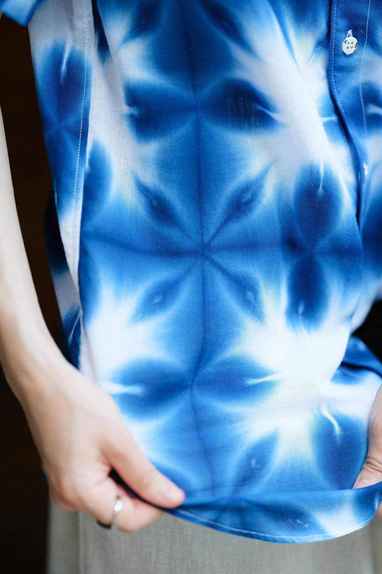 【online한정】이세모멘 Arimatsu Narumi시보리 반팔셔츠/ Zhang Zheng Yukihana 2