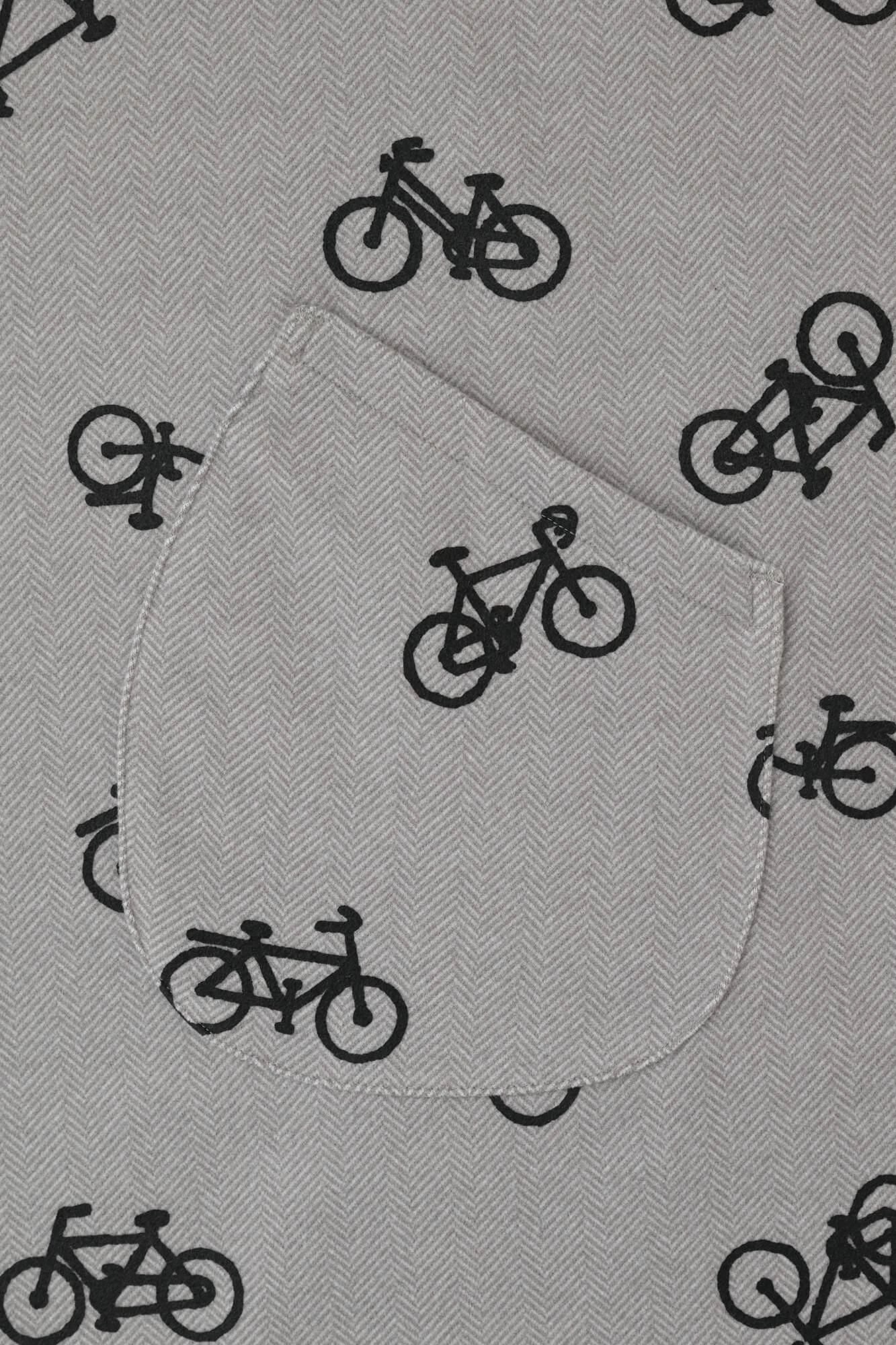 [Nur im Internet verfügbar] Herringbone Jaquart Knit BIKE Poncho/Charin Charin Here and There (Yohaku) Silver Rat (Ginnezu)