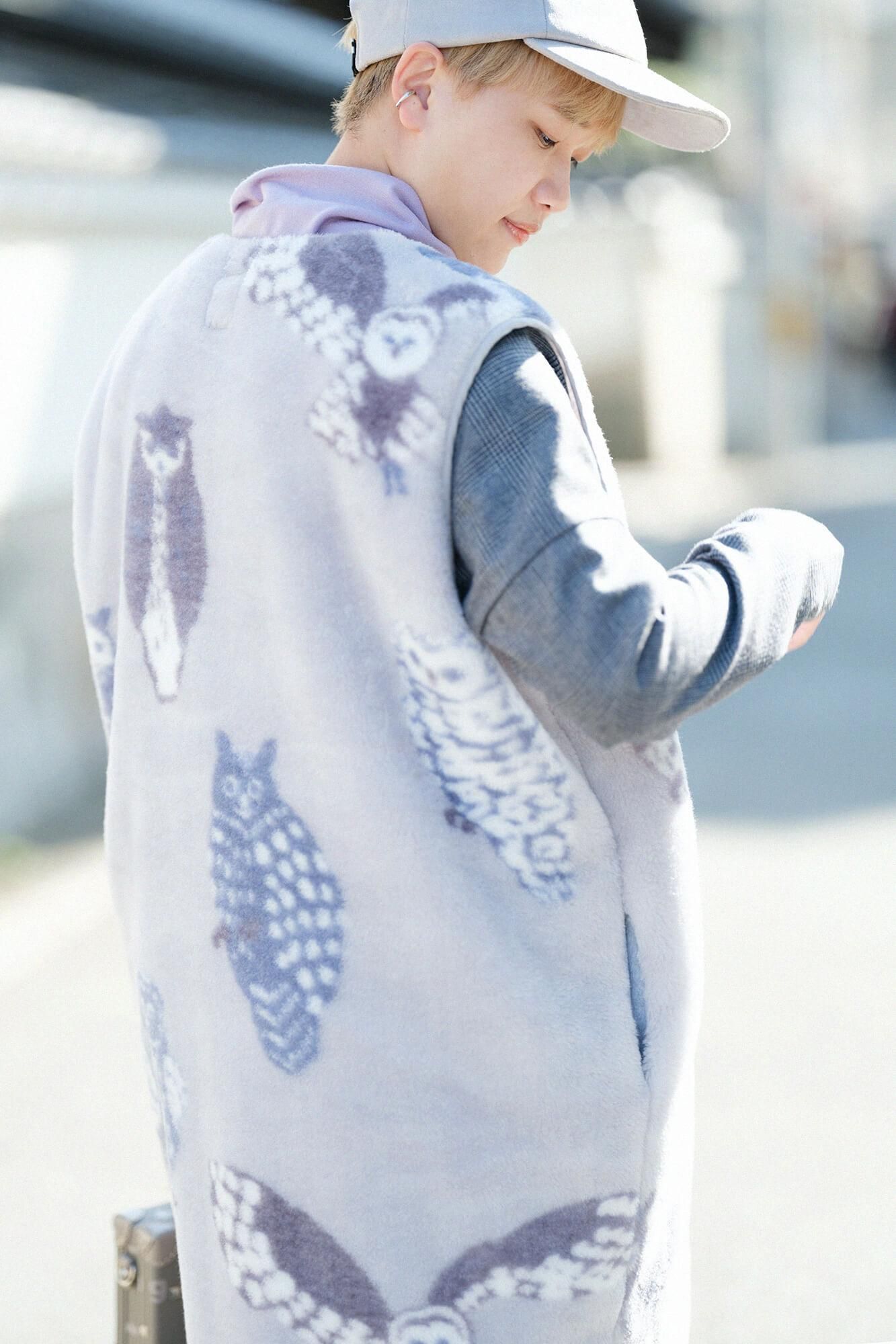 SOU・SOU×Romance Kosugi Couverture Tunique Gilet/Chouette