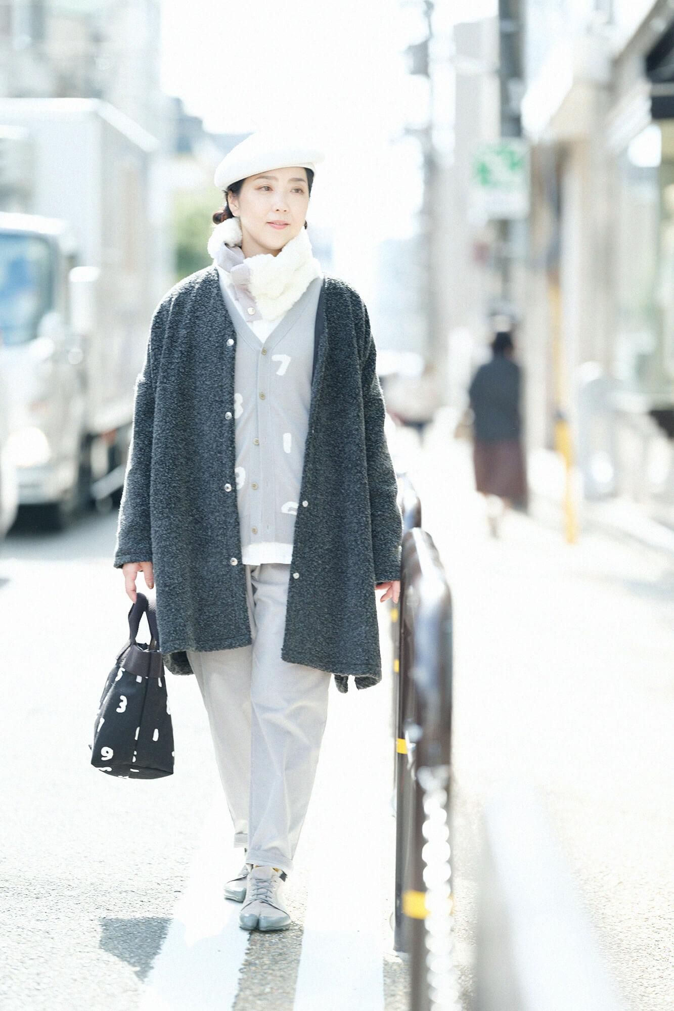 Super 140's Jacquard Cardigan／SO-SU-U Grey