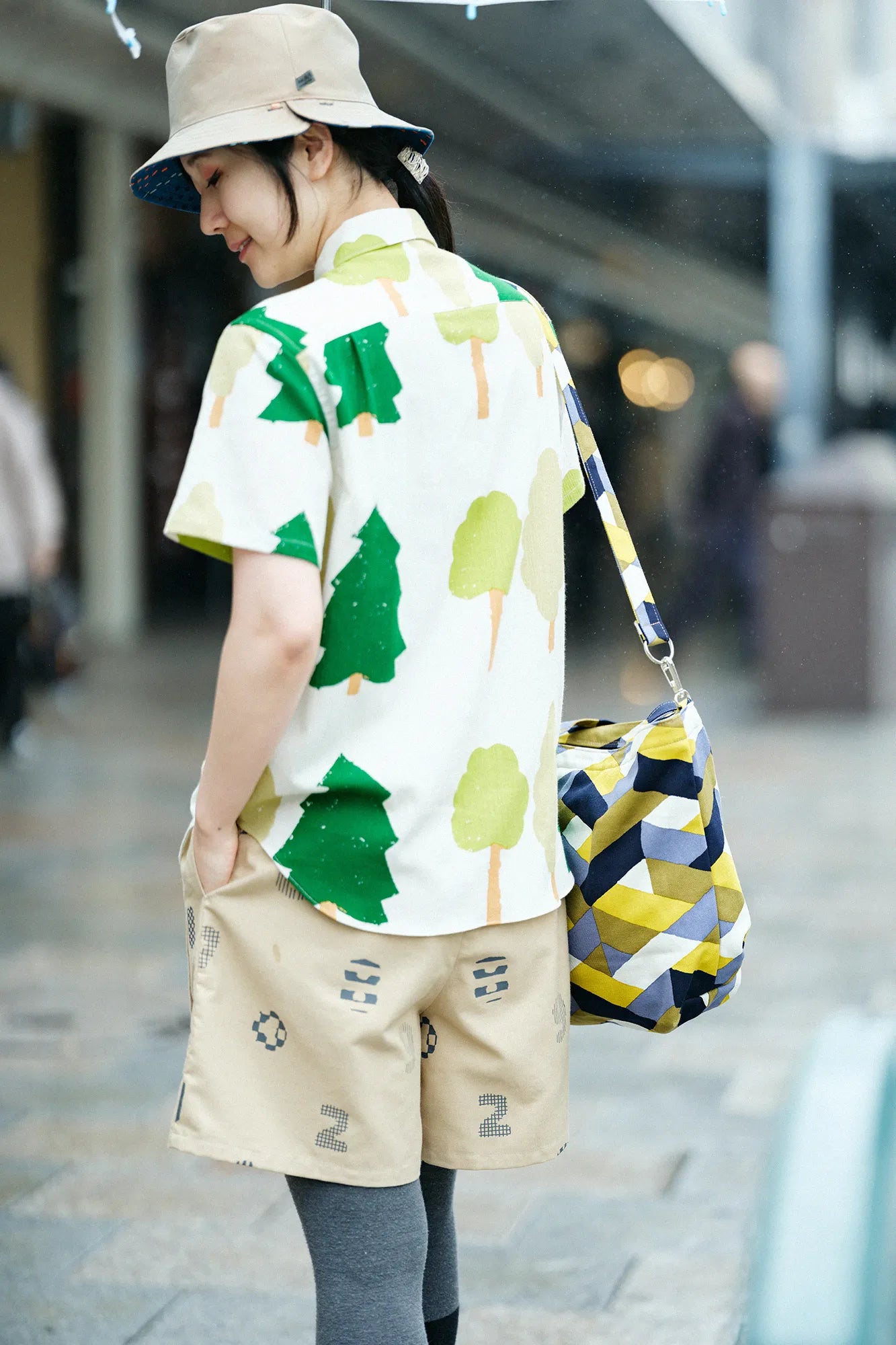 高島縮 20/20 半袖シャツ／森のおはなし