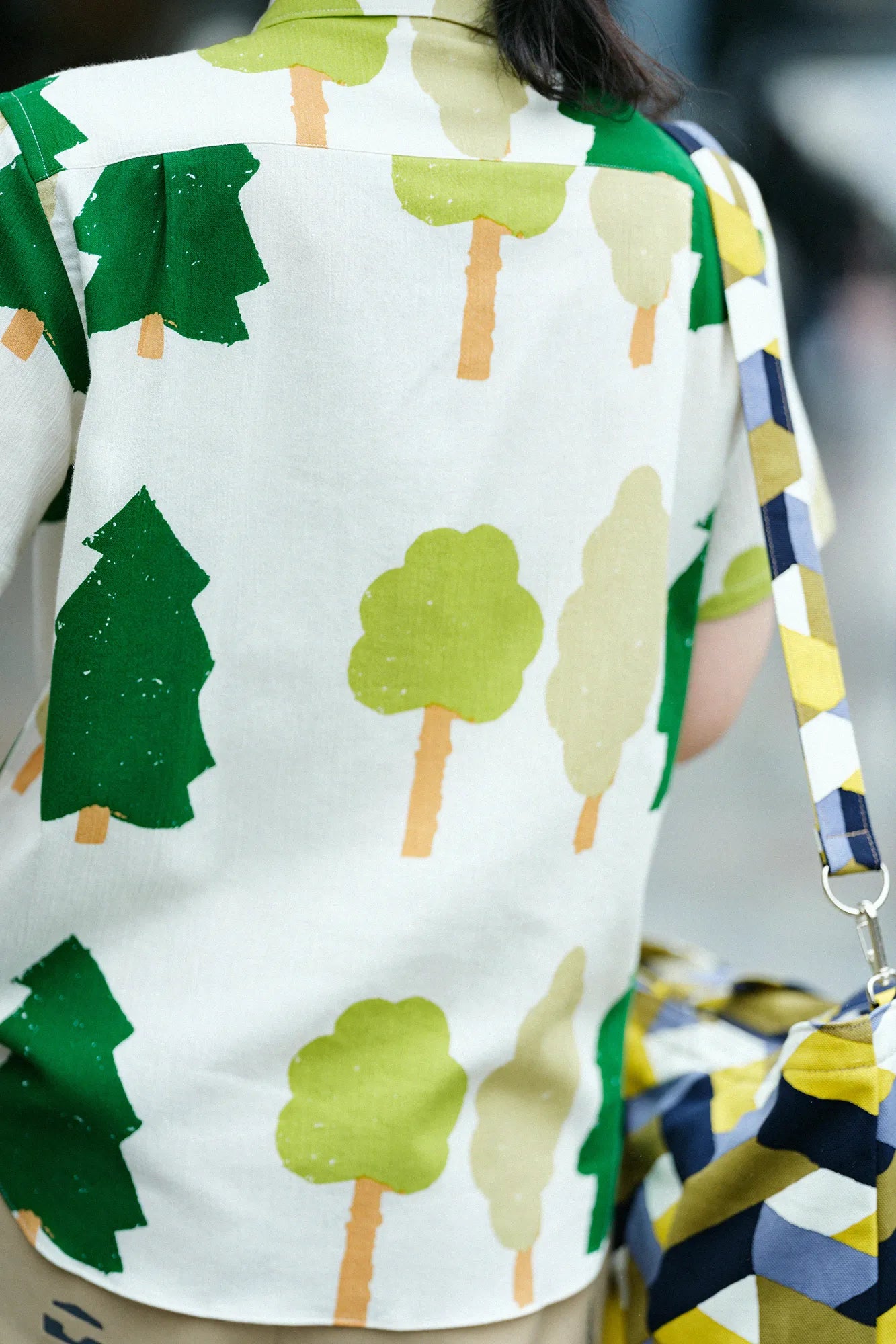 高島縮 20/20 半袖シャツ／森のおはなし