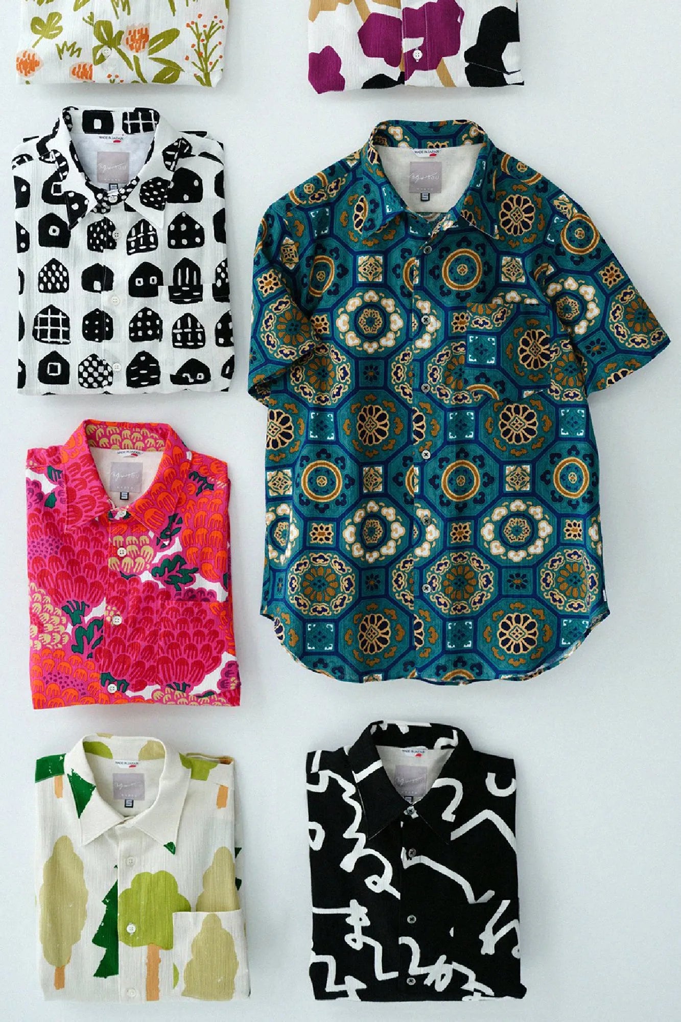 高島縮 20/20 半袖シャツ／森のおはなし