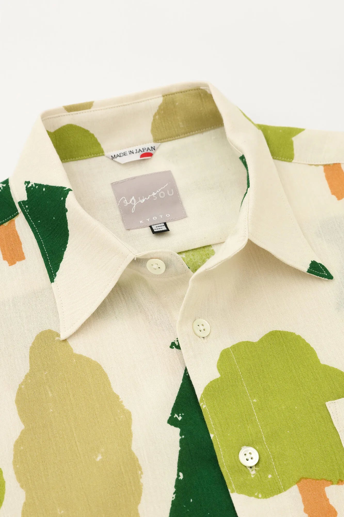 高島縮 20/20 半袖シャツ／森のおはなし