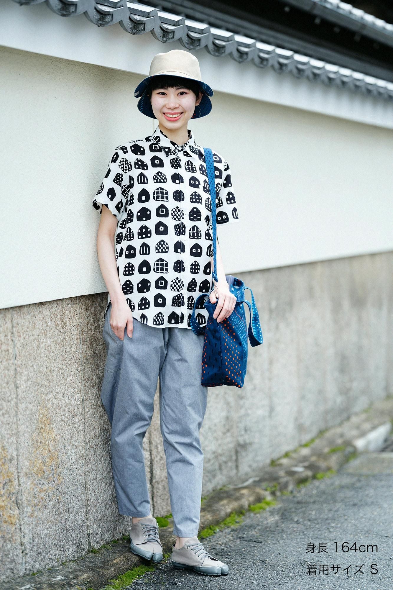 高島縮 20/20 半袖シャツ／おうち