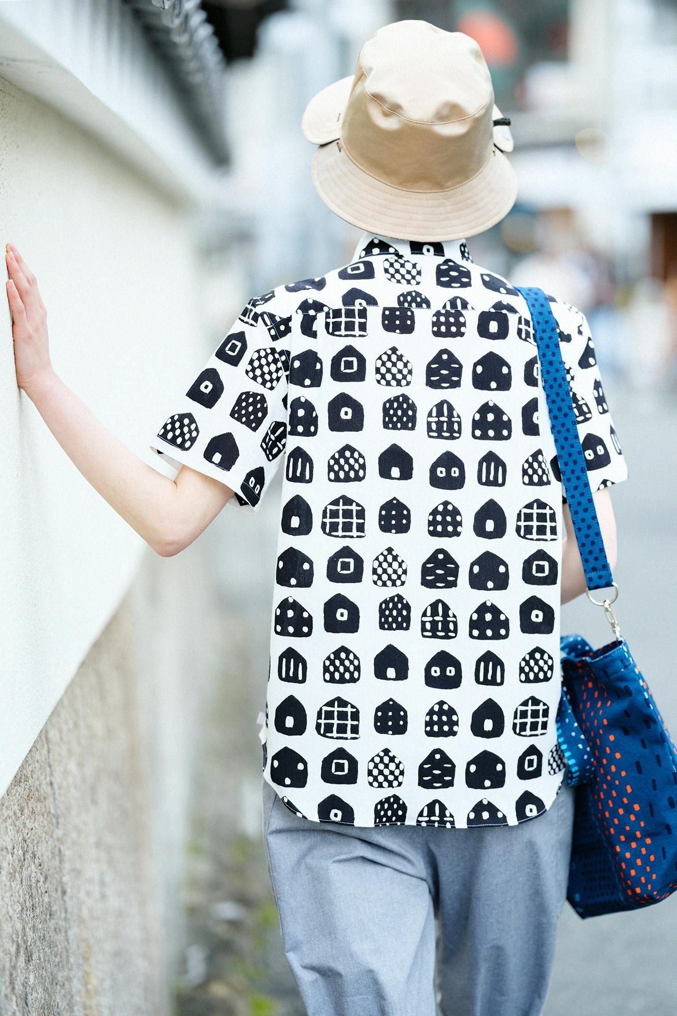 高島縮 20/20 半袖シャツ／おうち