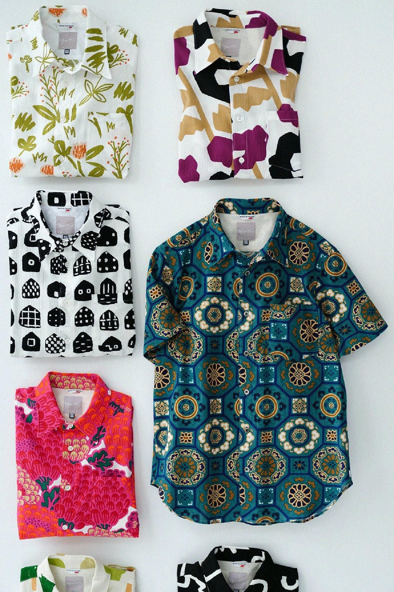 高島縮 20/20 半袖シャツ／おうち