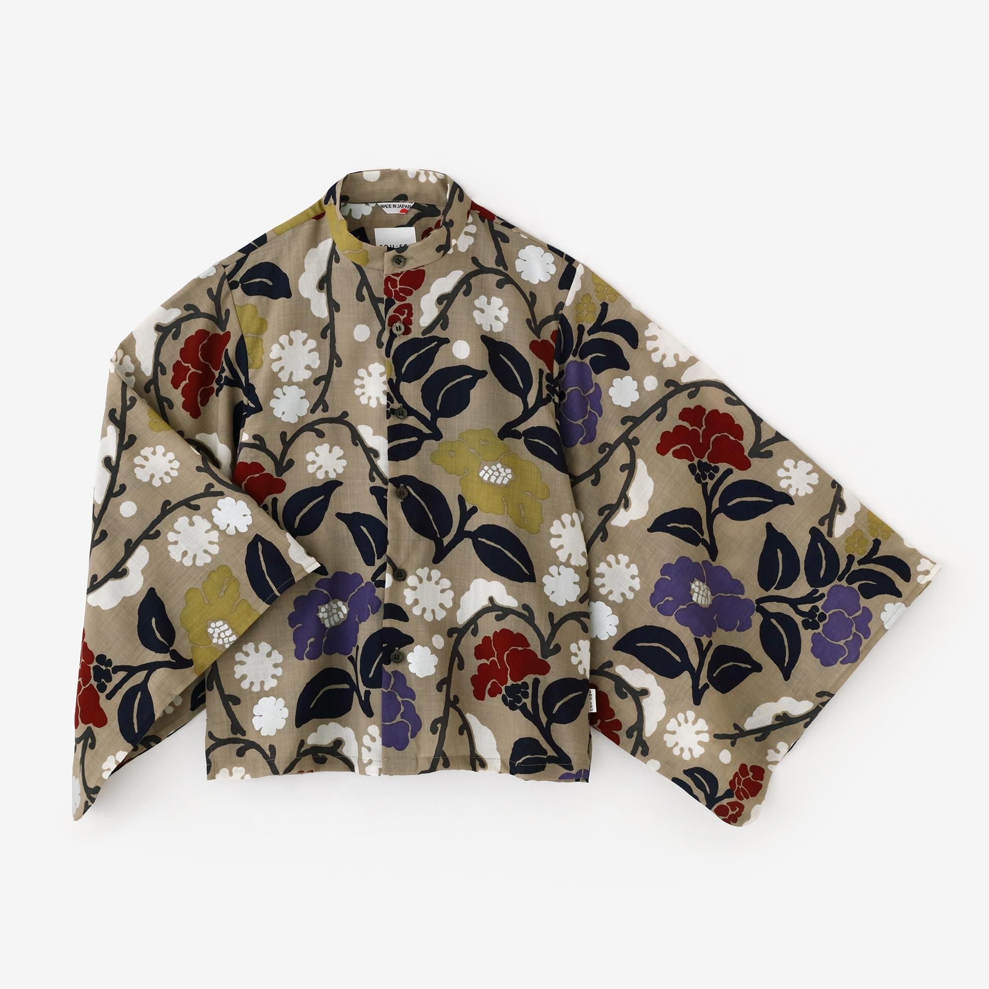 モスリン 草衣（そうい） 上（うえ）／雪持柳に椿（ゆきもちやなぎにつばき）