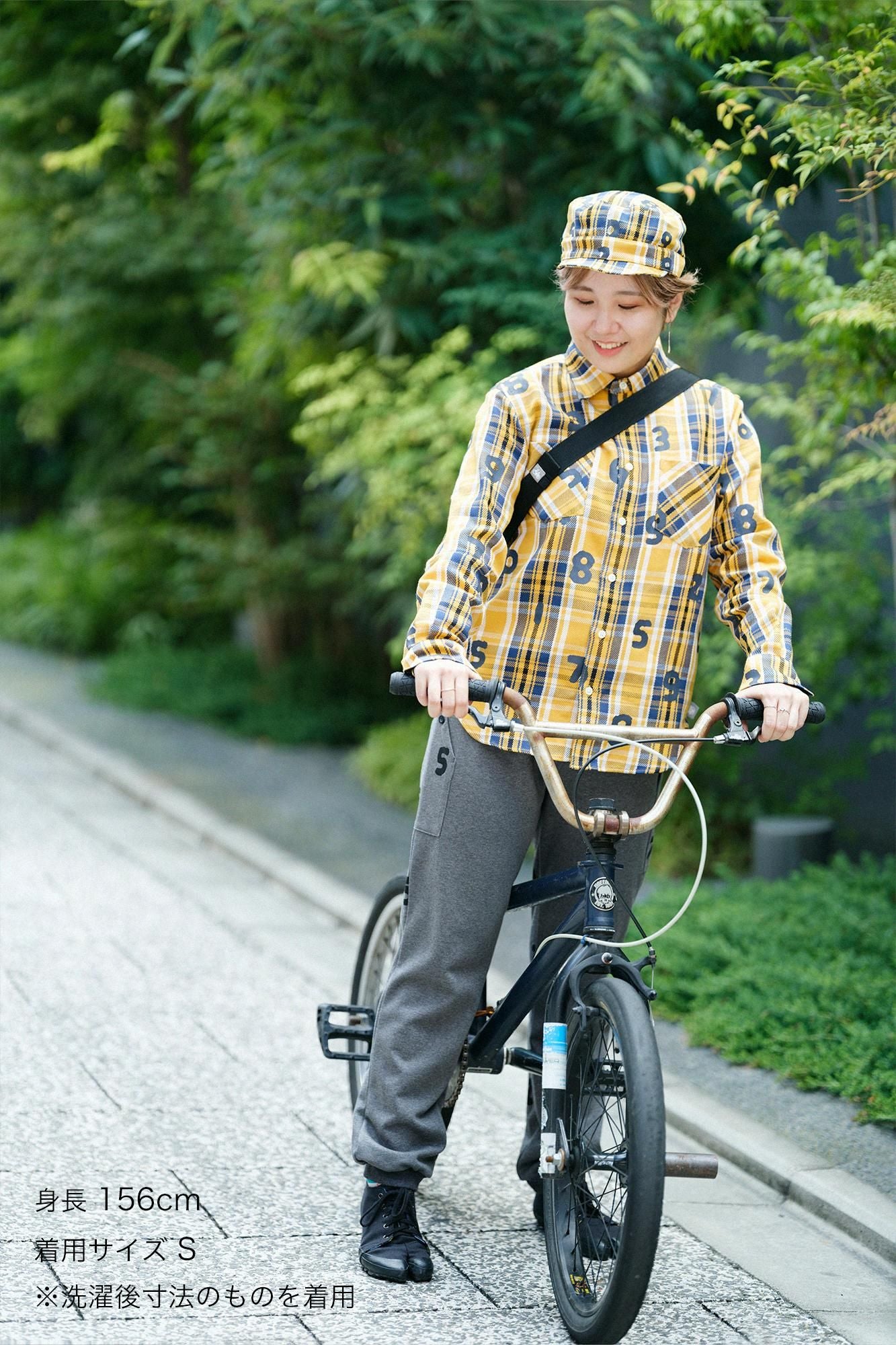 Heavy Twill Check Long-sleeved Shirt / SO-SU-U Golden Yellow