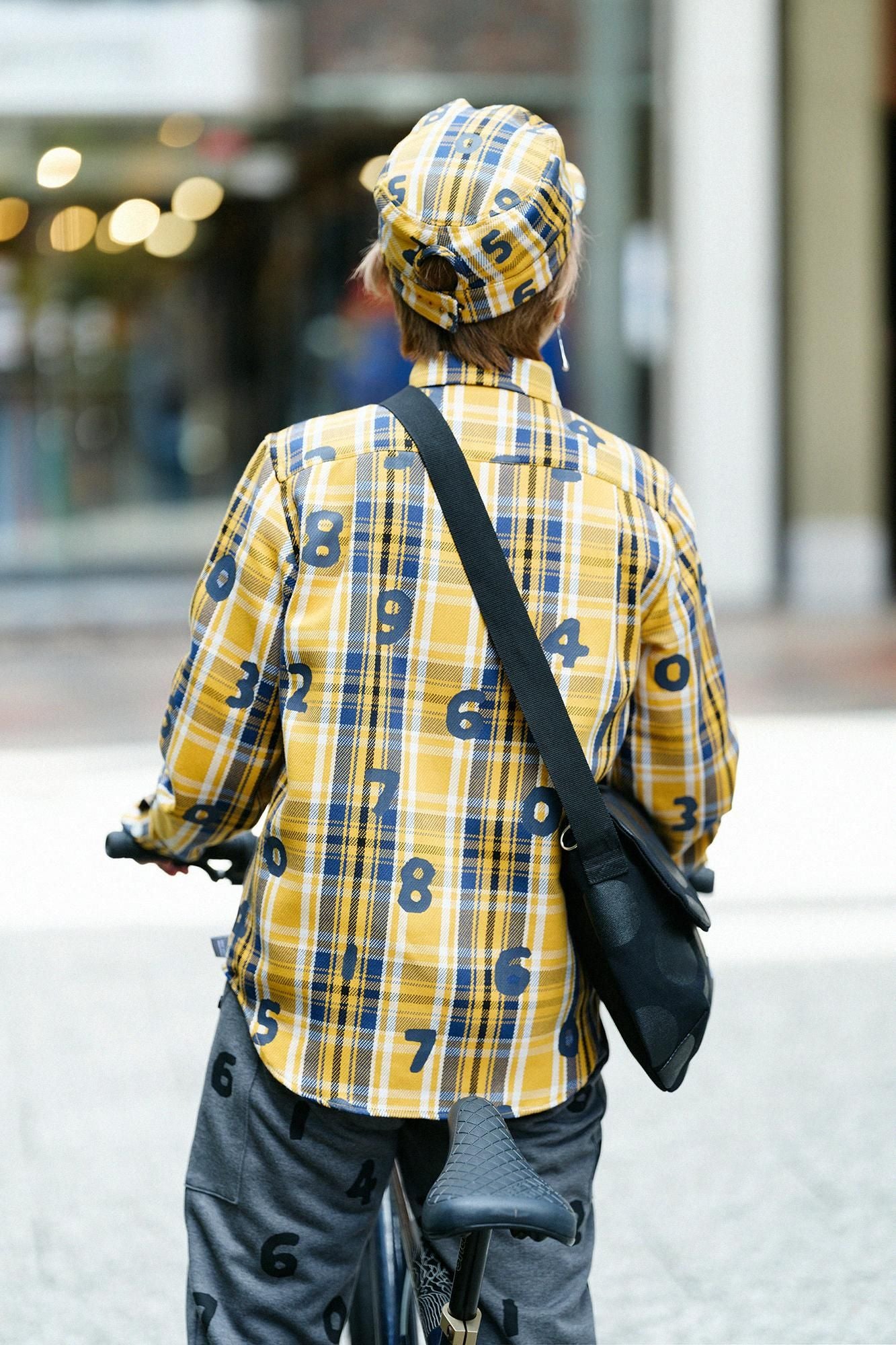 Heavy Twill Check Long-sleeved Shirt / SO-SU-U Golden Yellow
